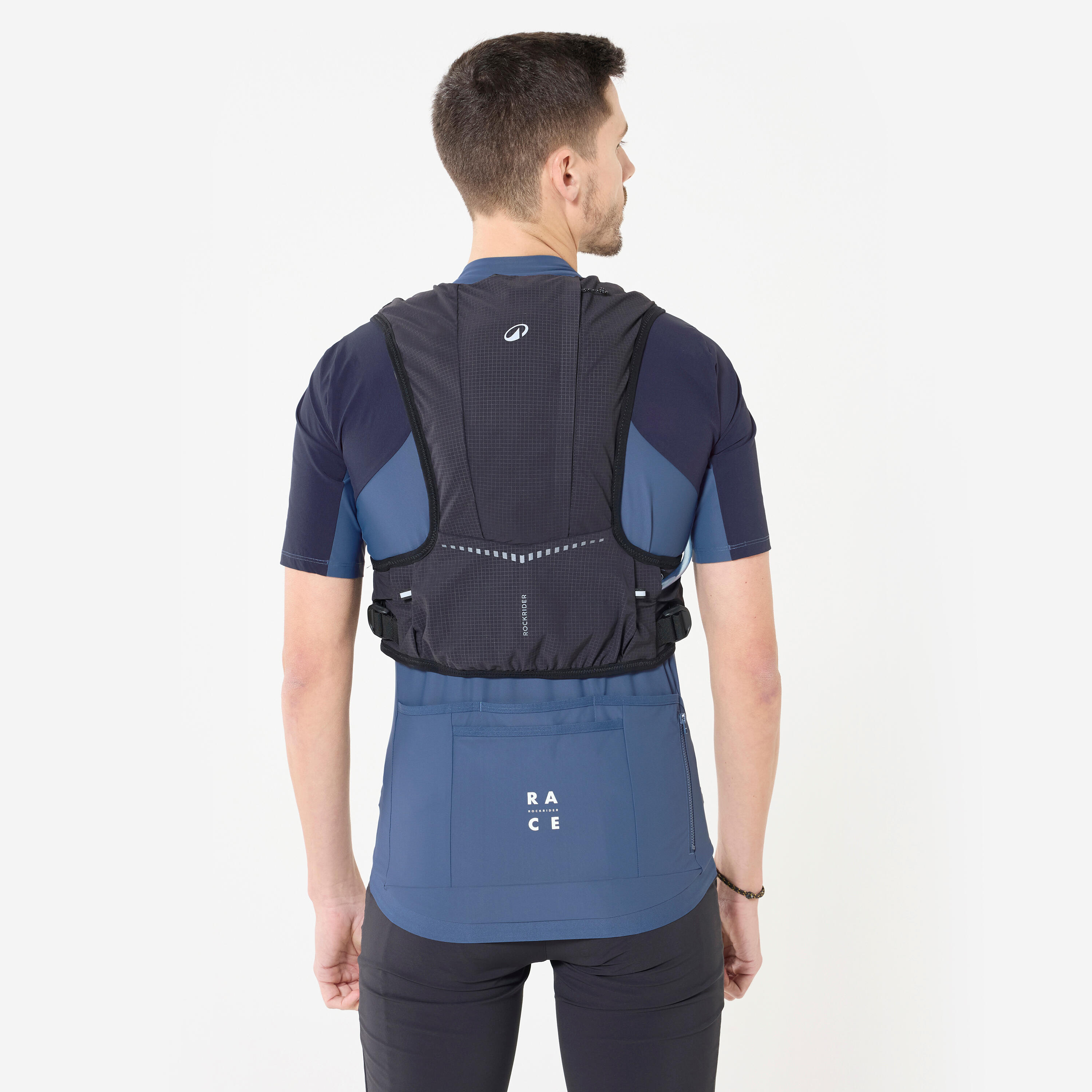 Bike Hydration Vest 3 L + Water Wladder 2 L, Black - ROCKRIDER