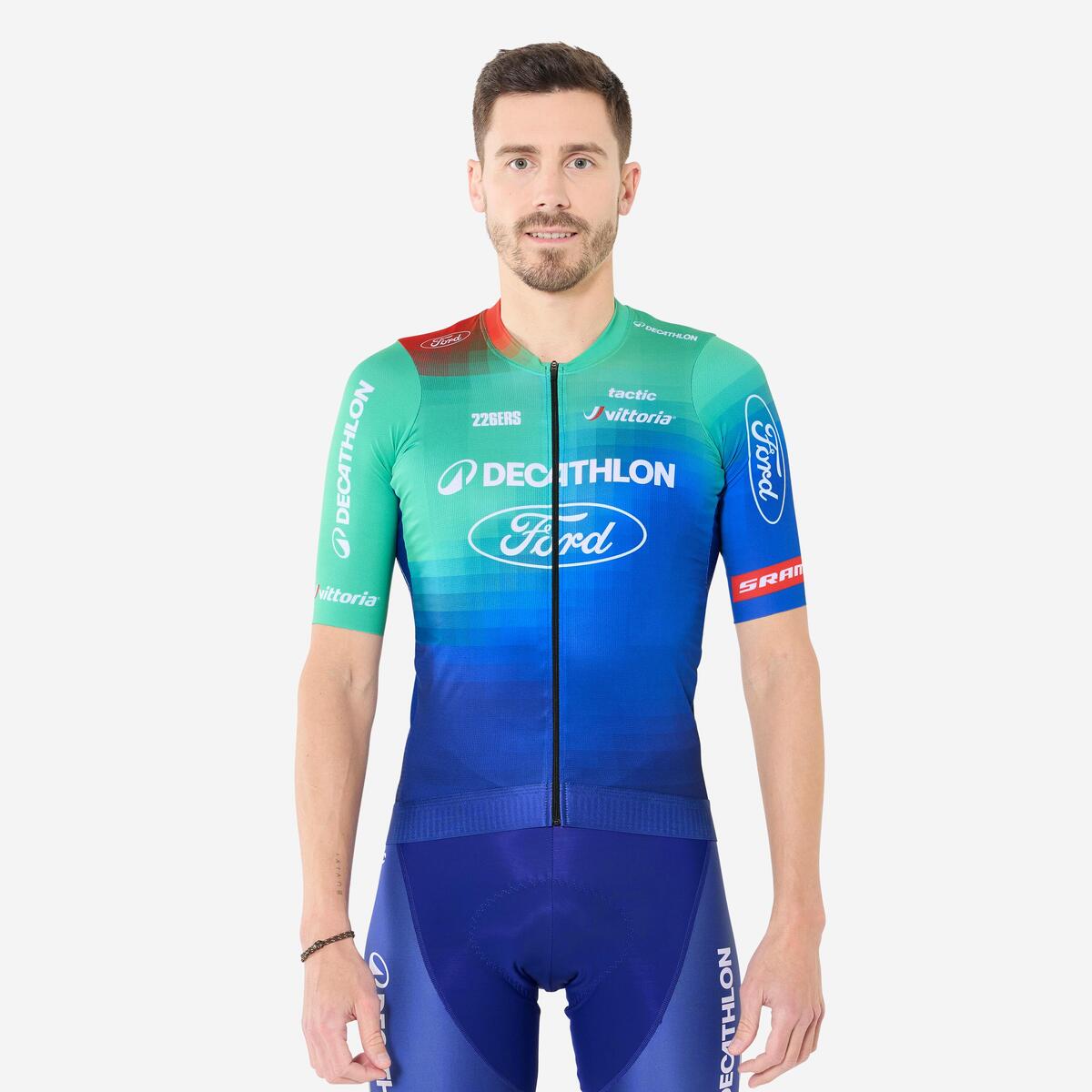 Maillot vélo replica Decathlon Ford Racing Team