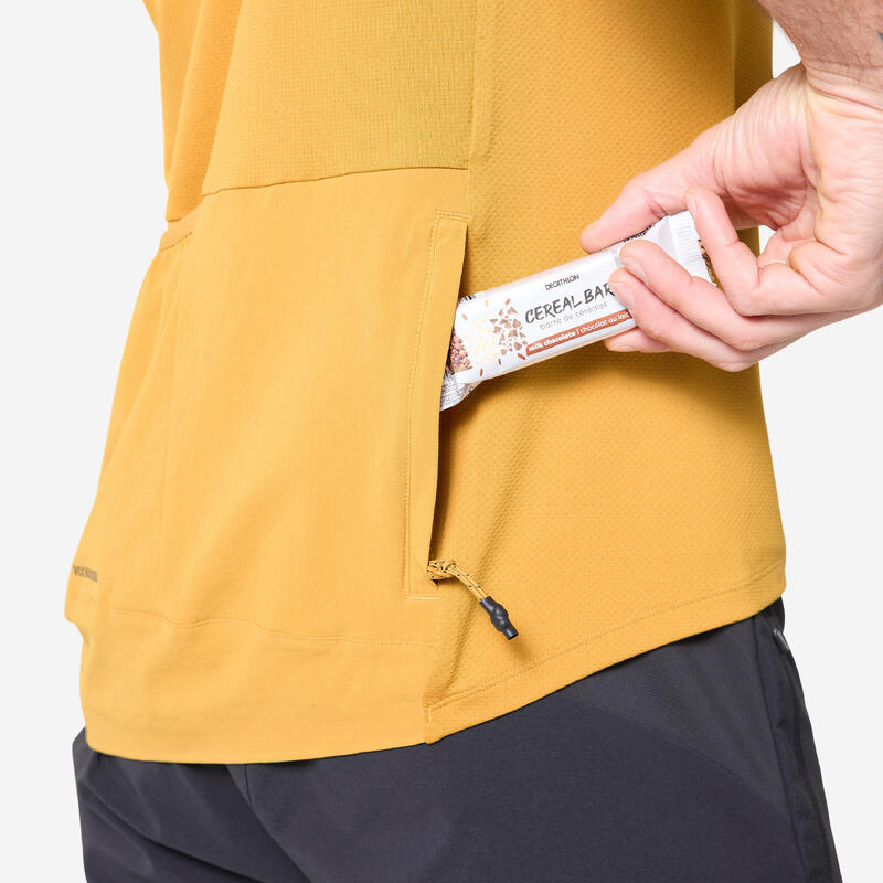 Maillot vélo manche courte homme cargo, Ocre