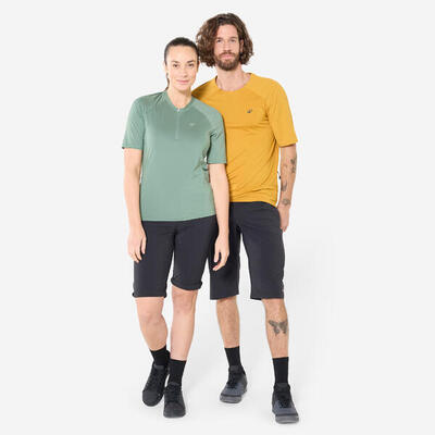 Pantaloncini ciclismo adulto unisex ocra