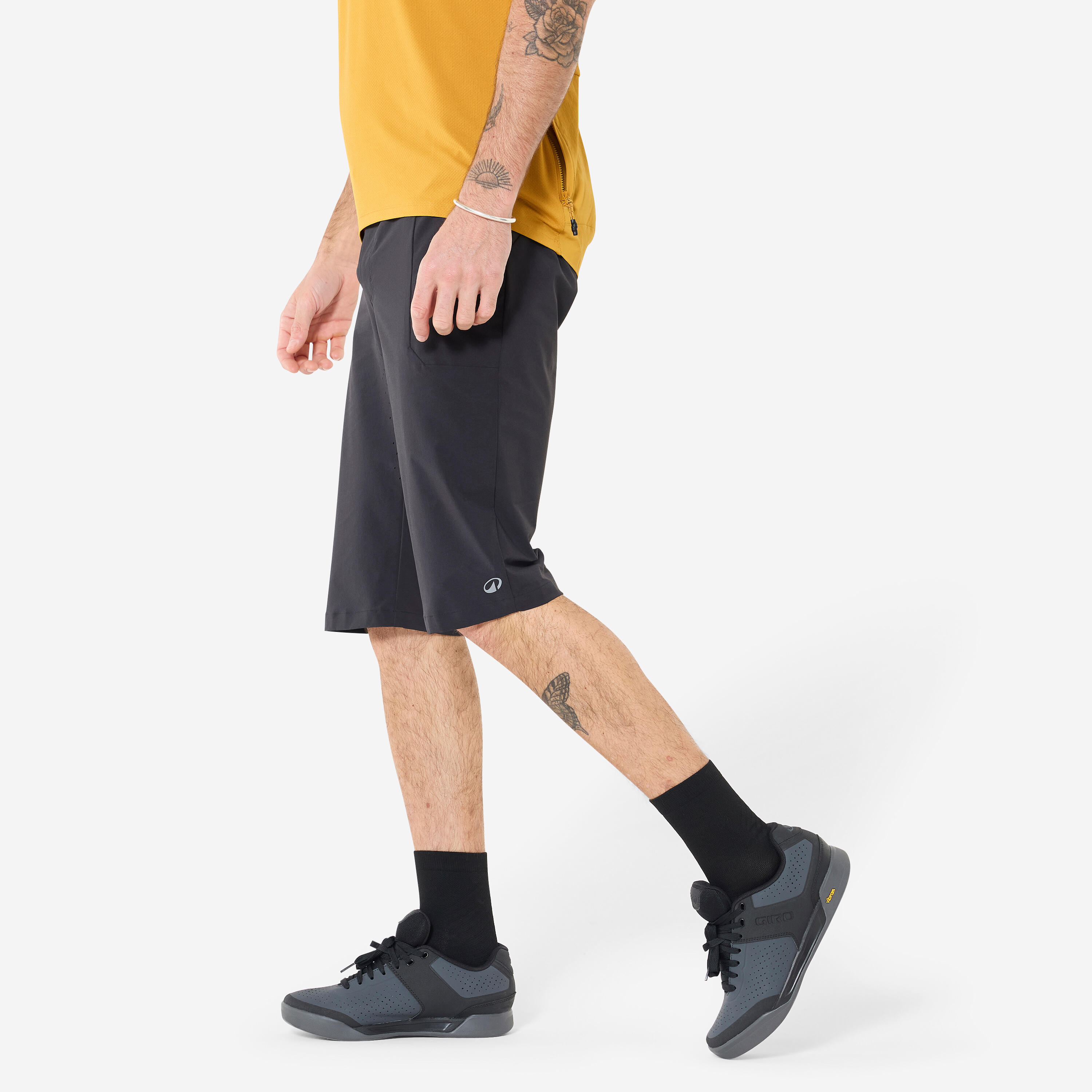 Breathable Unisex Cycling Shorts-Black - ROCKRIDER