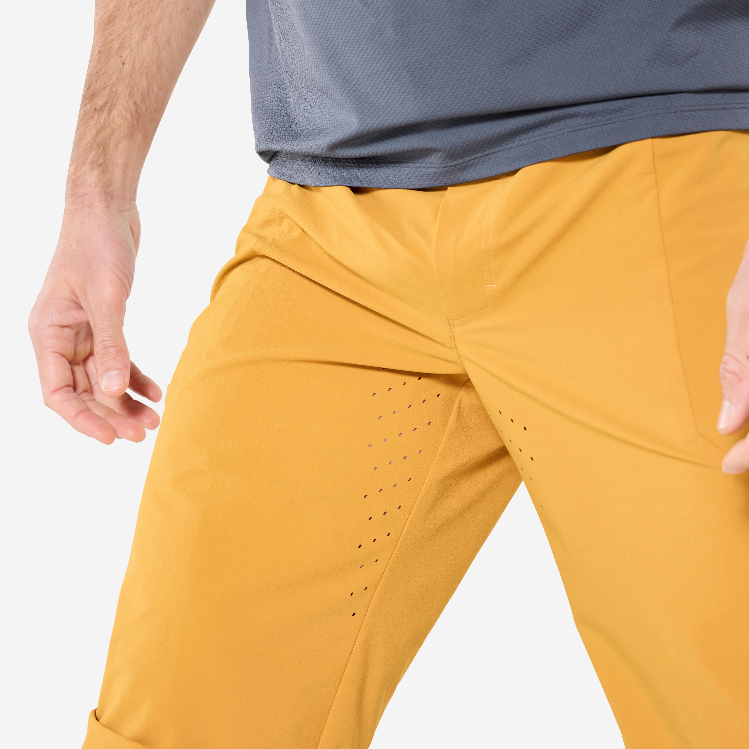 Pantalón Corto Ciclismo MTB 500 Unisex Ocre 5/11