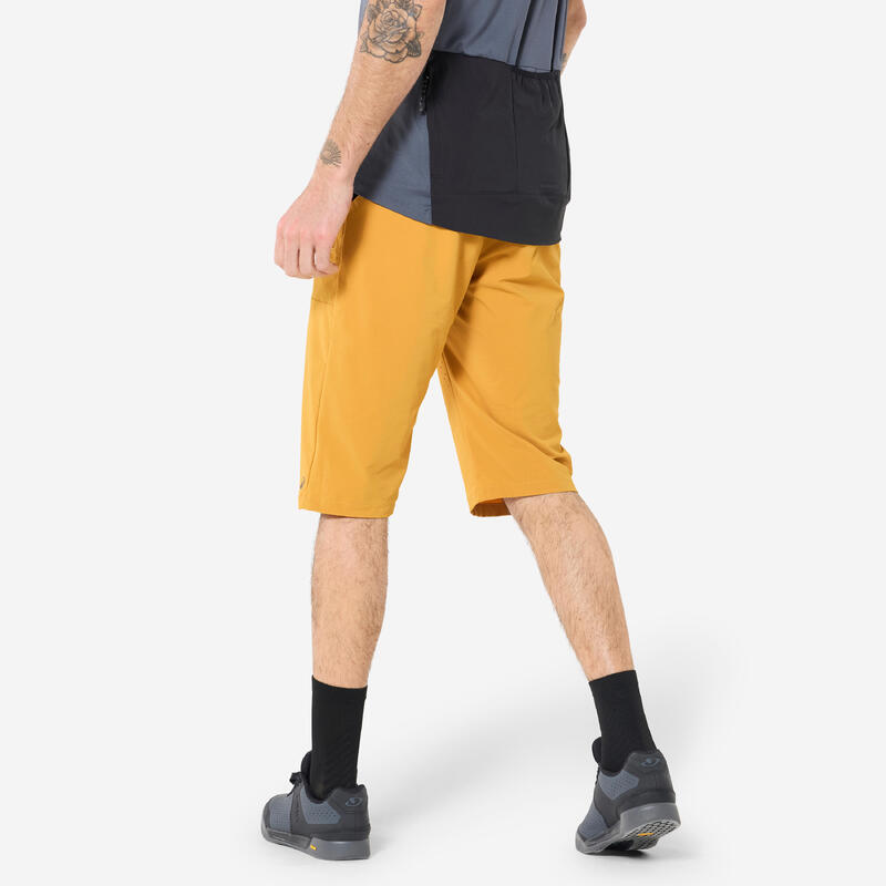 Șort respirant ciclism Galben Unisex