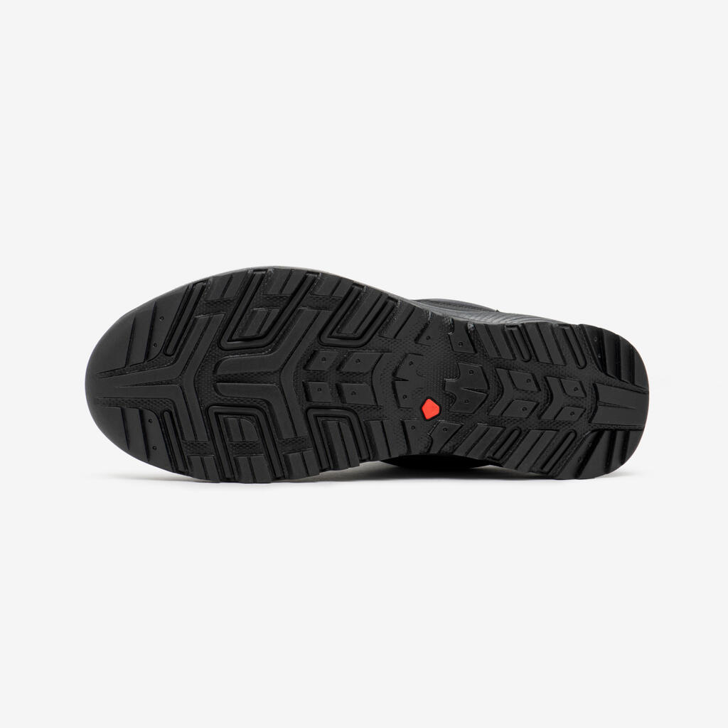 Chaussure de randonnée basse imperméable femme, NH100 gris