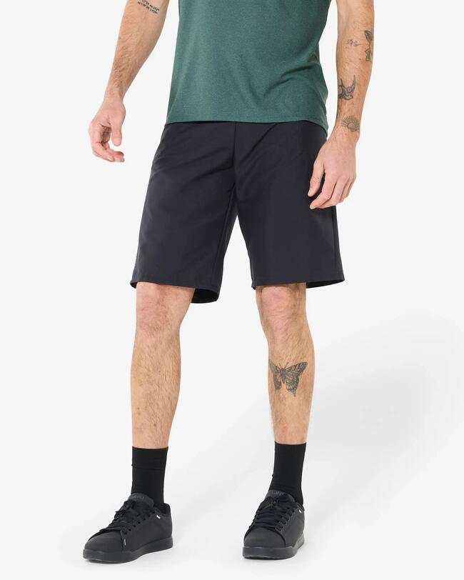 CALÇÕES DE CICLISMO BTT HOMEM ST100 PRETO