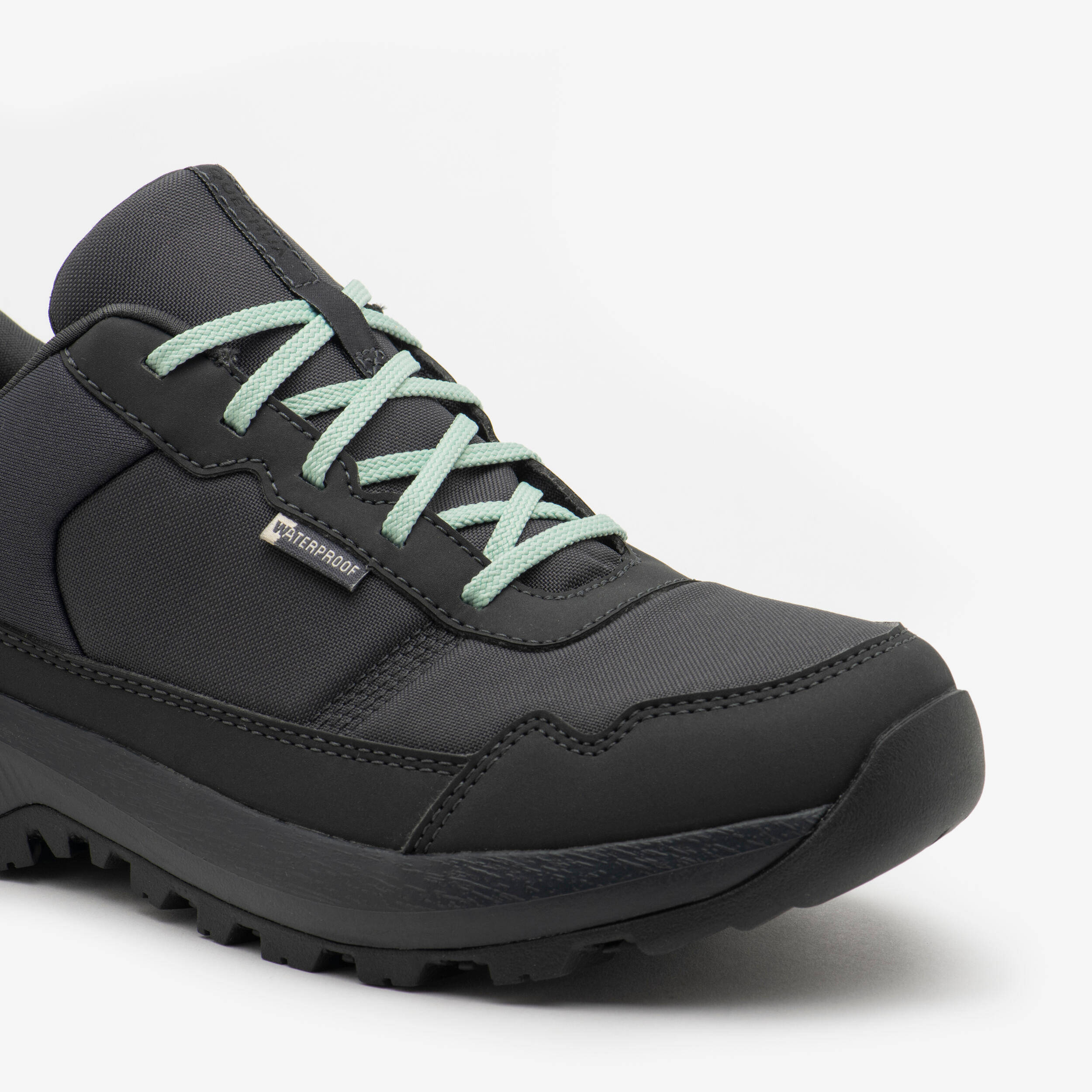Women’s low-rise waterproof hiking boots, NH100 WP - Grey -  3