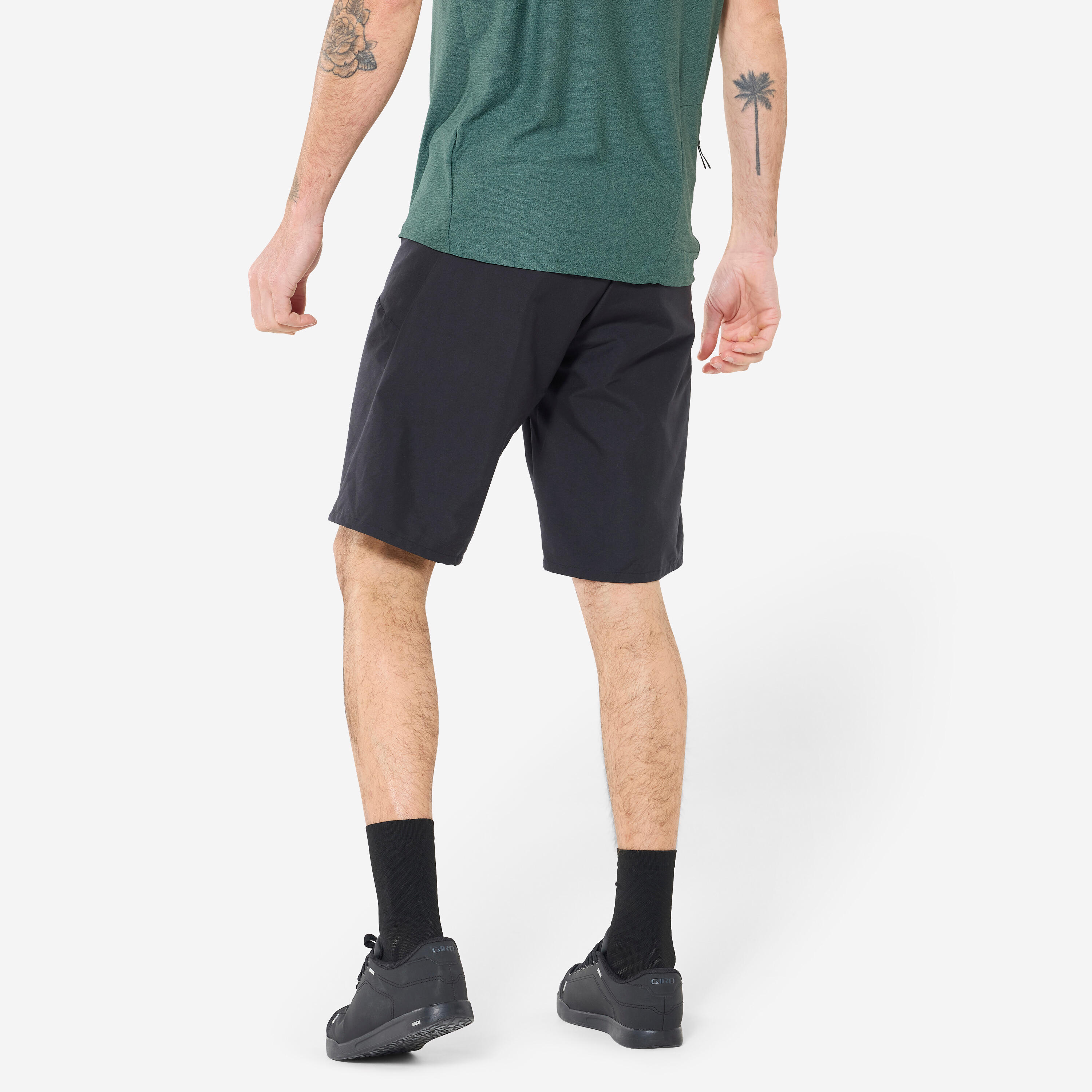 Short de vélo de montagne homme - EXPL 100 noir 3/8