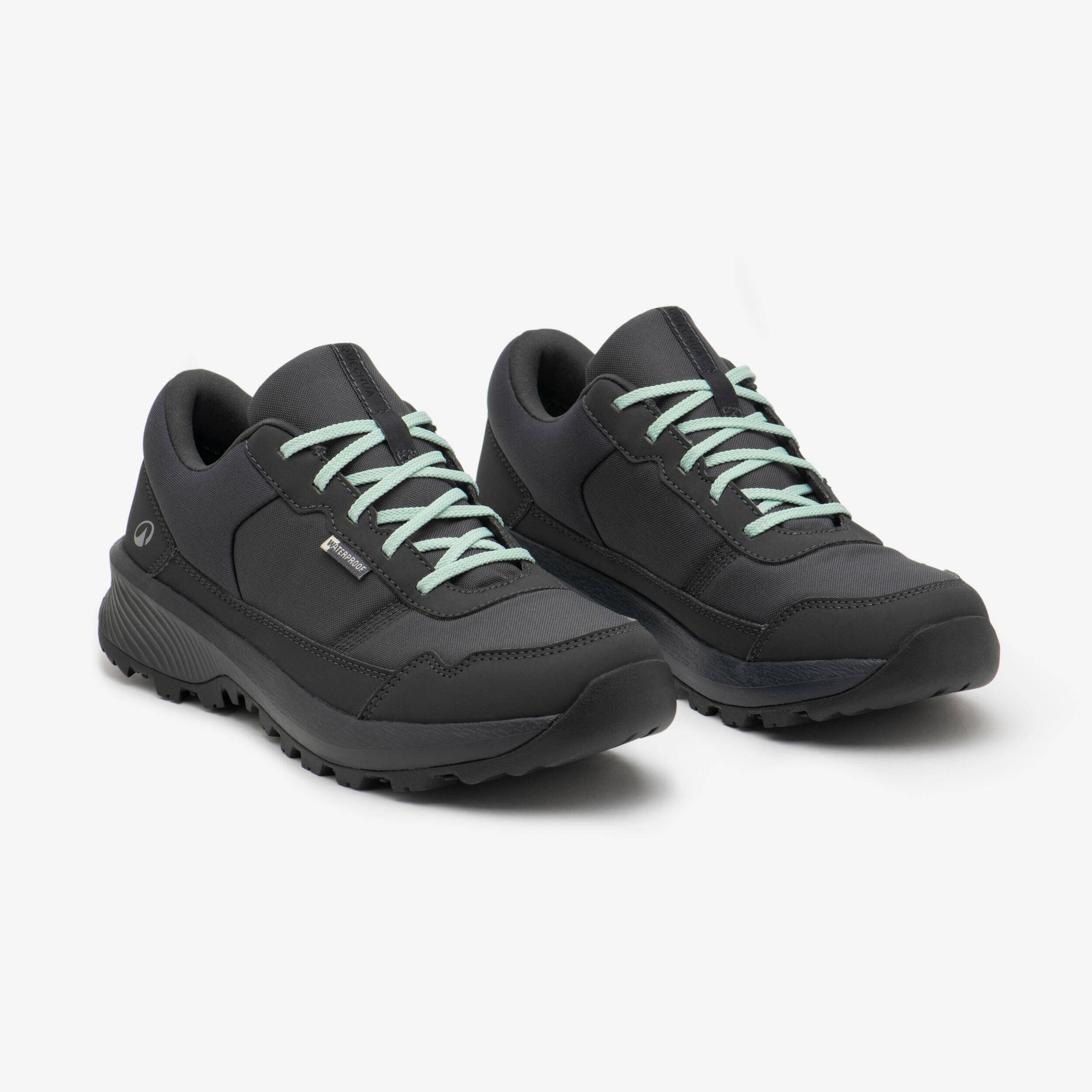 Women’s low-rise waterproof hiking boots, NH100 WP - Grey -  2