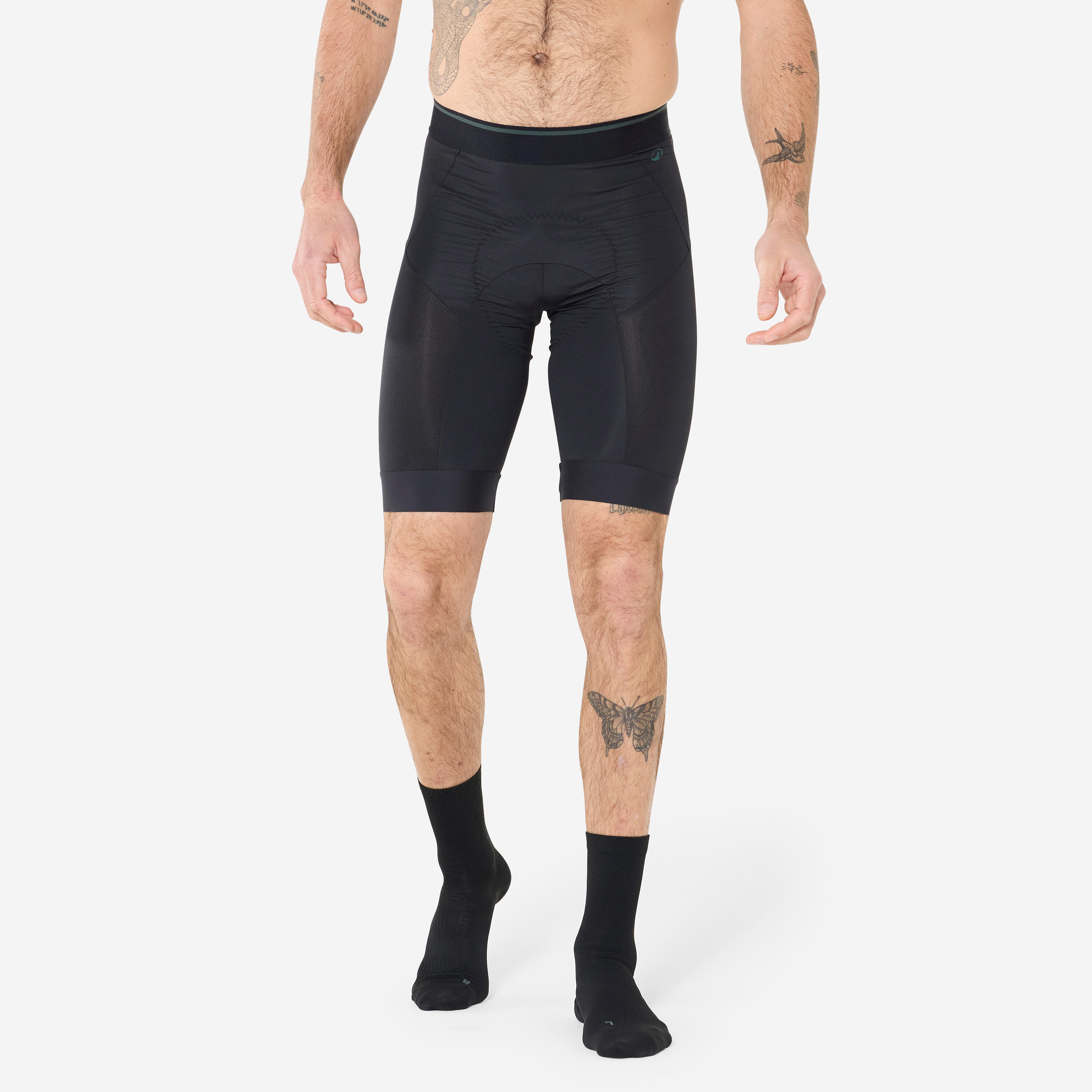 Men's MTB cycling undershorts, 500 black