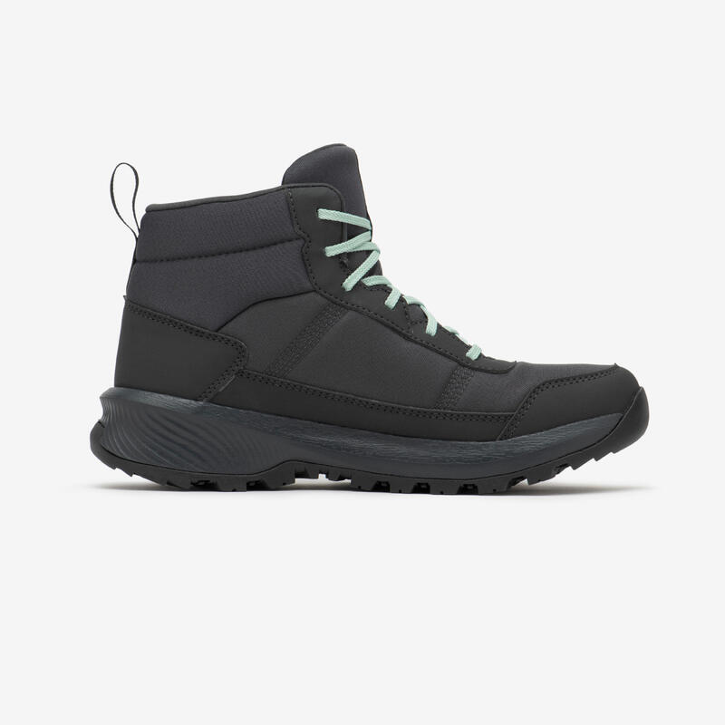Chaussure de randonnée imperméable mid femme, NH100 Mid WP gris
