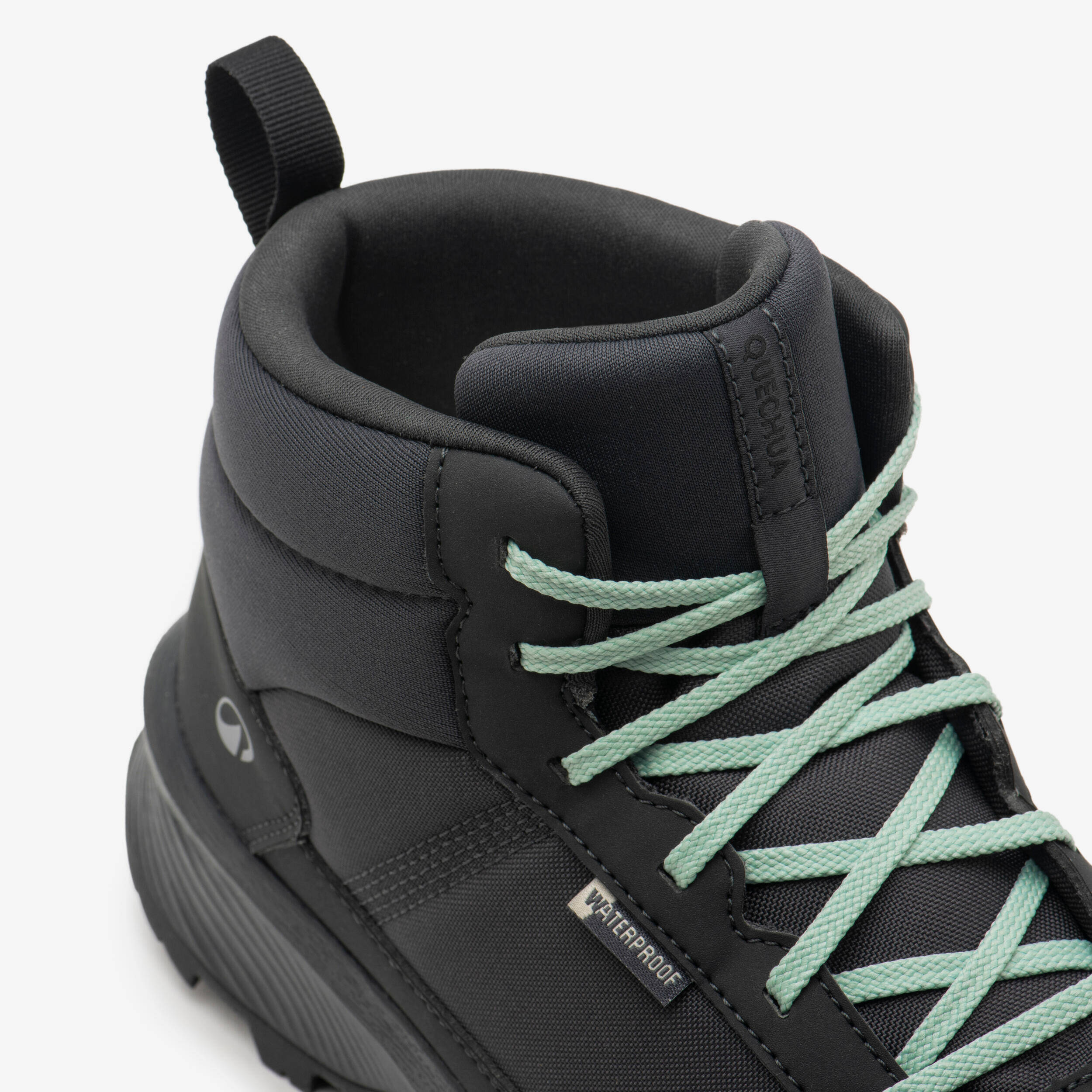 Women’s mid-rise waterproof hiking boots, NH100 WP - Grey -  3