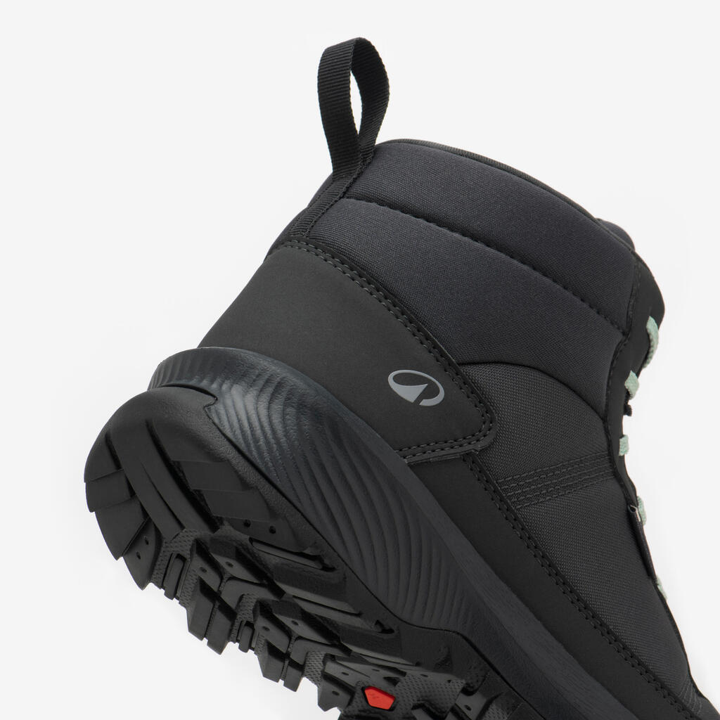 Chaussure de randonnée imperméable mid femme, NH100 Mid WP gris
