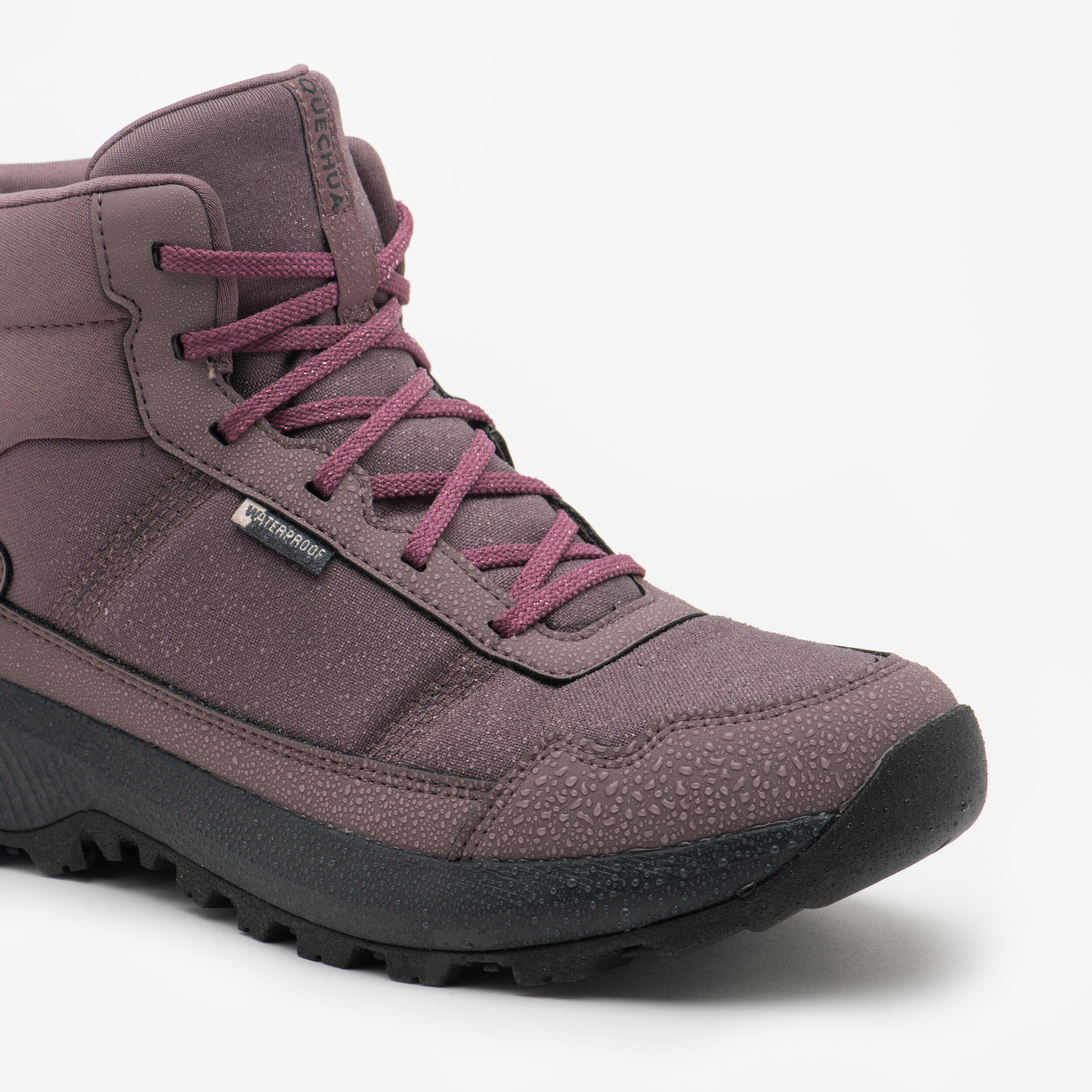 Women’s Waterproof Mid Hiking Boots, NH100 Mid WP - Purple 6/8