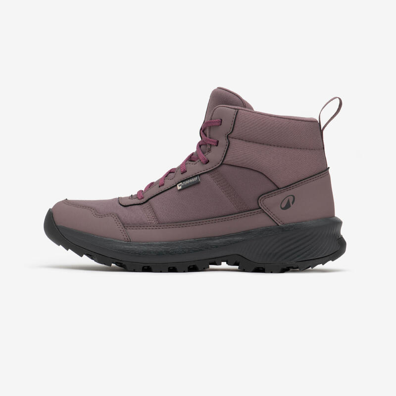 Chaussure de randonnée mid imperméable femme, NH100 Mid WP violet