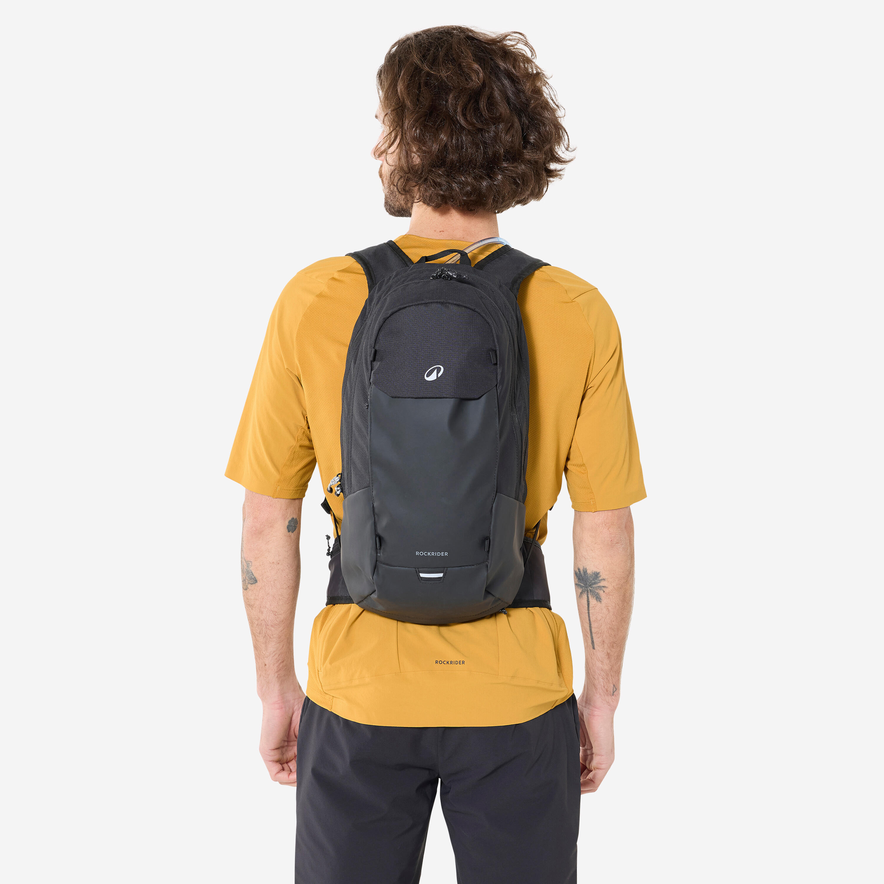 Cycling Hydration Bag 12 L + Water Bladder 2 L - Black - ROCKRIDER
