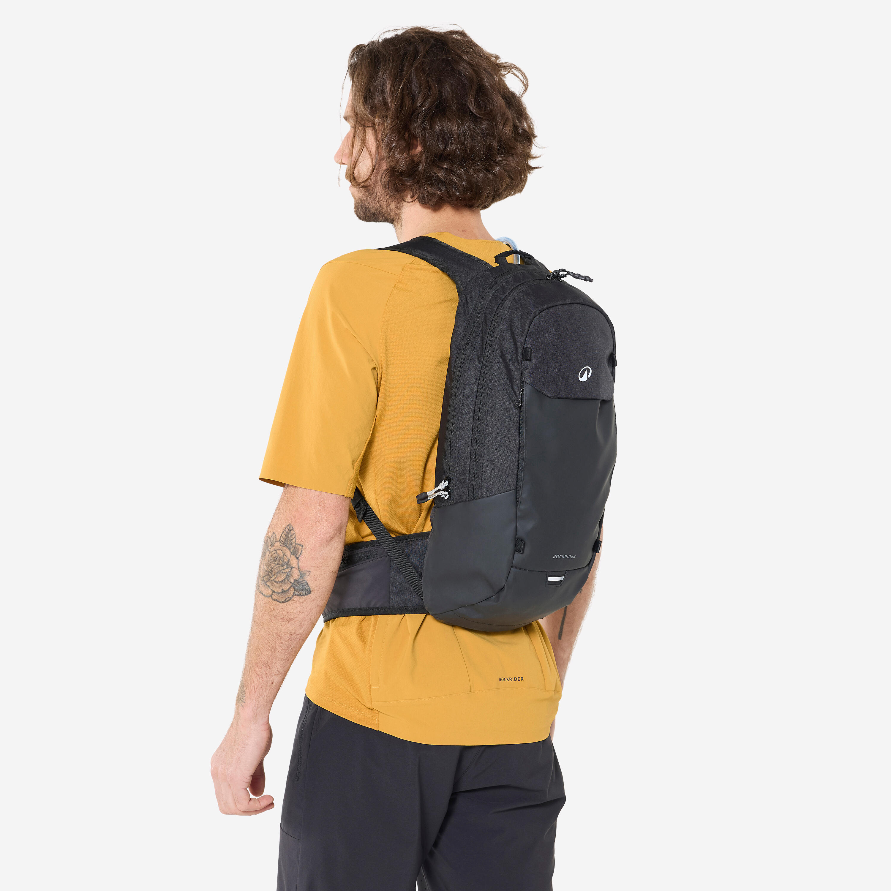 Cycling Hydration Bag 12 L + Water Bladder 2 L - Black - ROCKRIDER