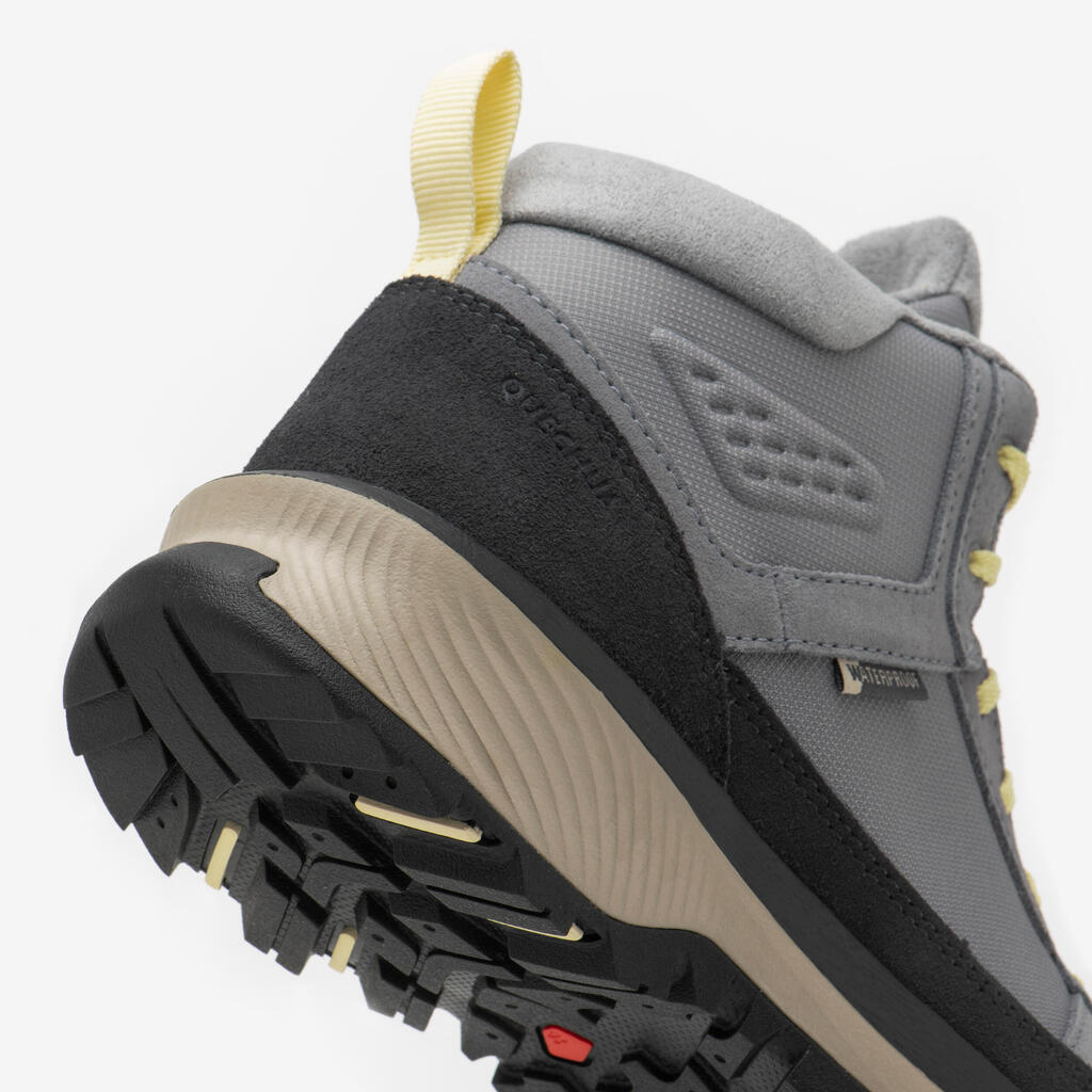 Wanderschuhe Damen halbhoch Leder wasserdicht Wandern - NH500