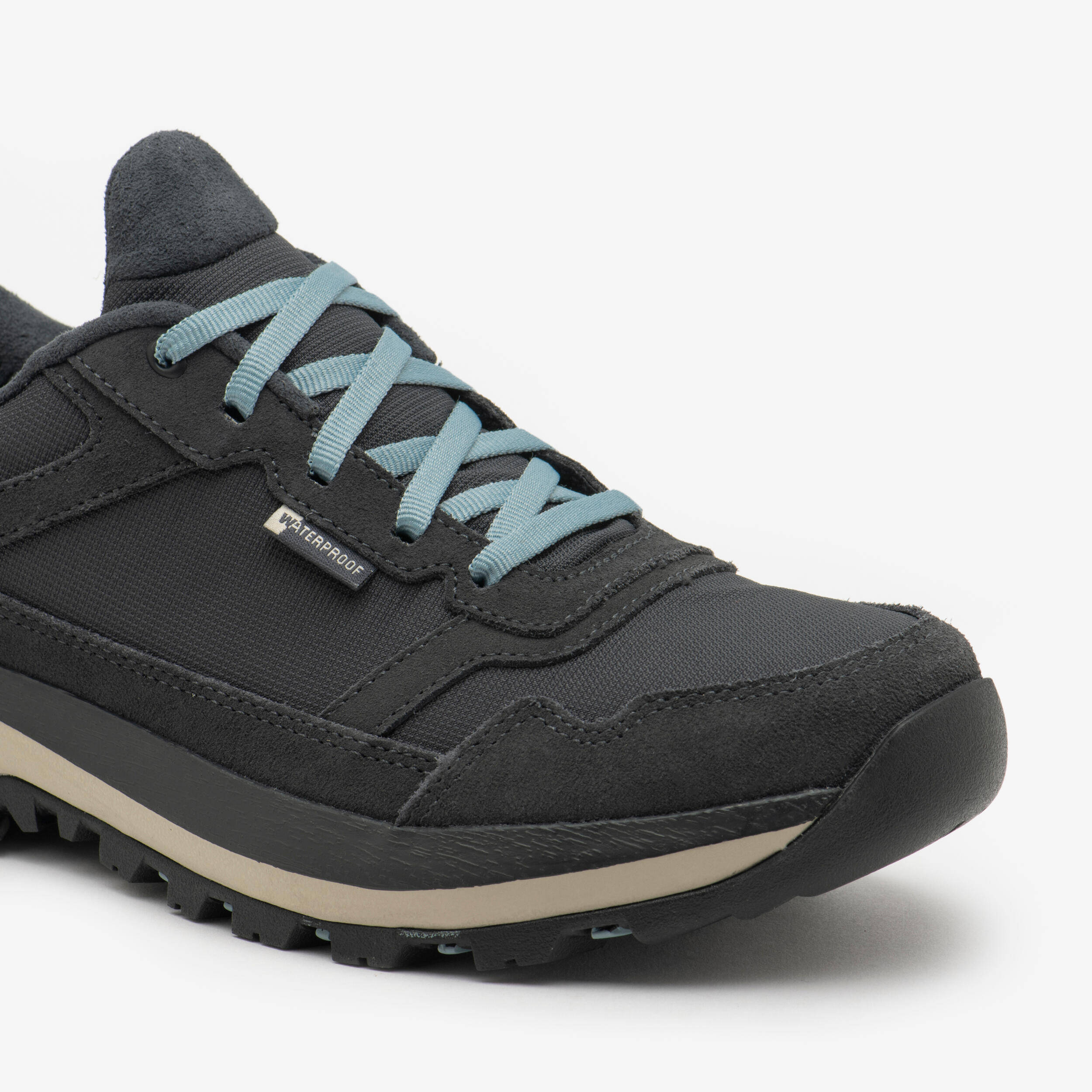 Women's waterproof hiking boots NH500 Leather WP - Grey -  3