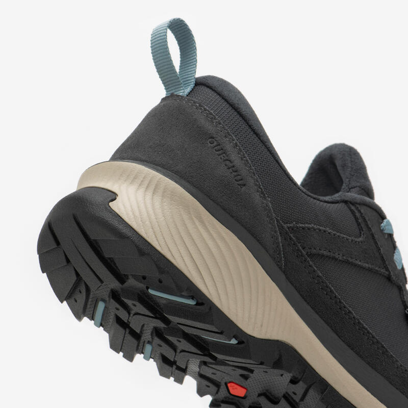 Chaussure de randonnée cuir femme, NH500 basse gris