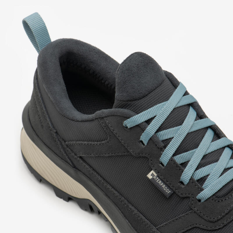 Chaussure de randonnée cuir femme, NH500 basse gris