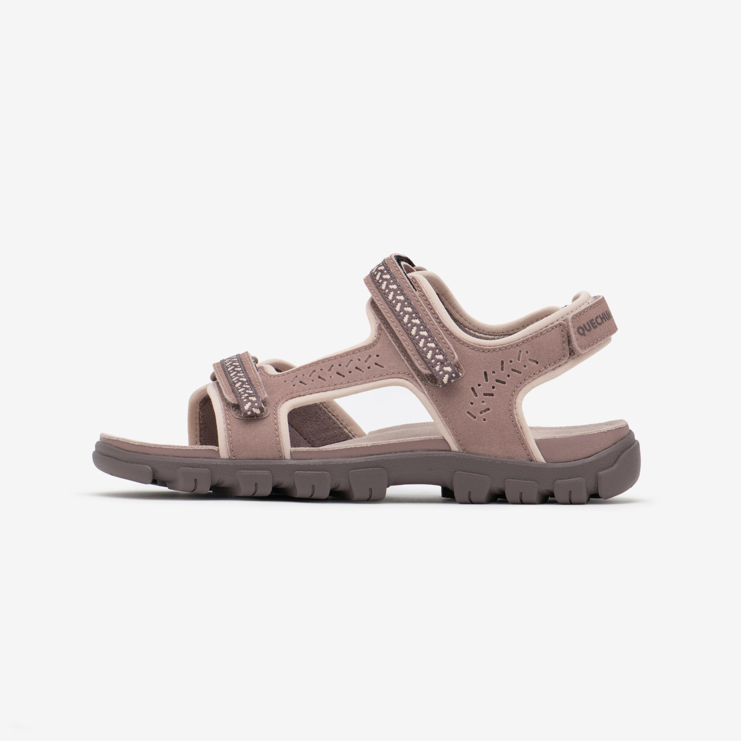 QUECHUA Leren wandelsandalen voor dames NH500