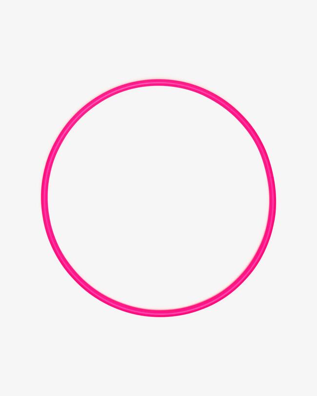 Ein pinker Gymnastikreifen.