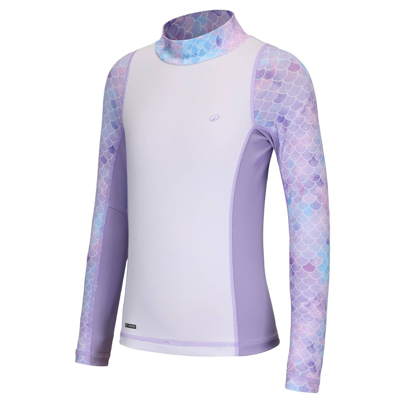 Girls’ surfing UV-protection t-shirt long sleeve 500 - MERMAID PURPLE