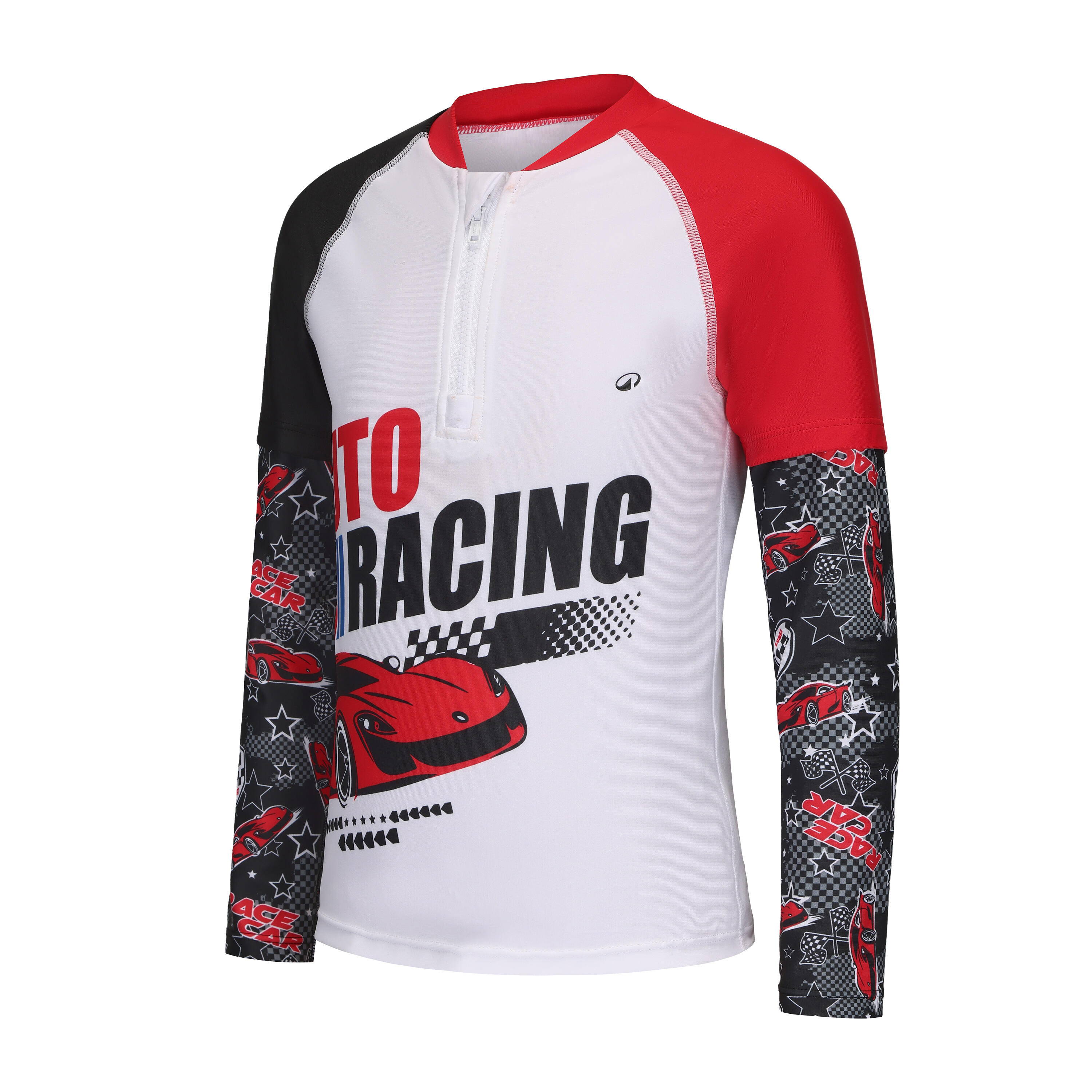 Surfing junior uv protection 500 half zip RACE WHITE