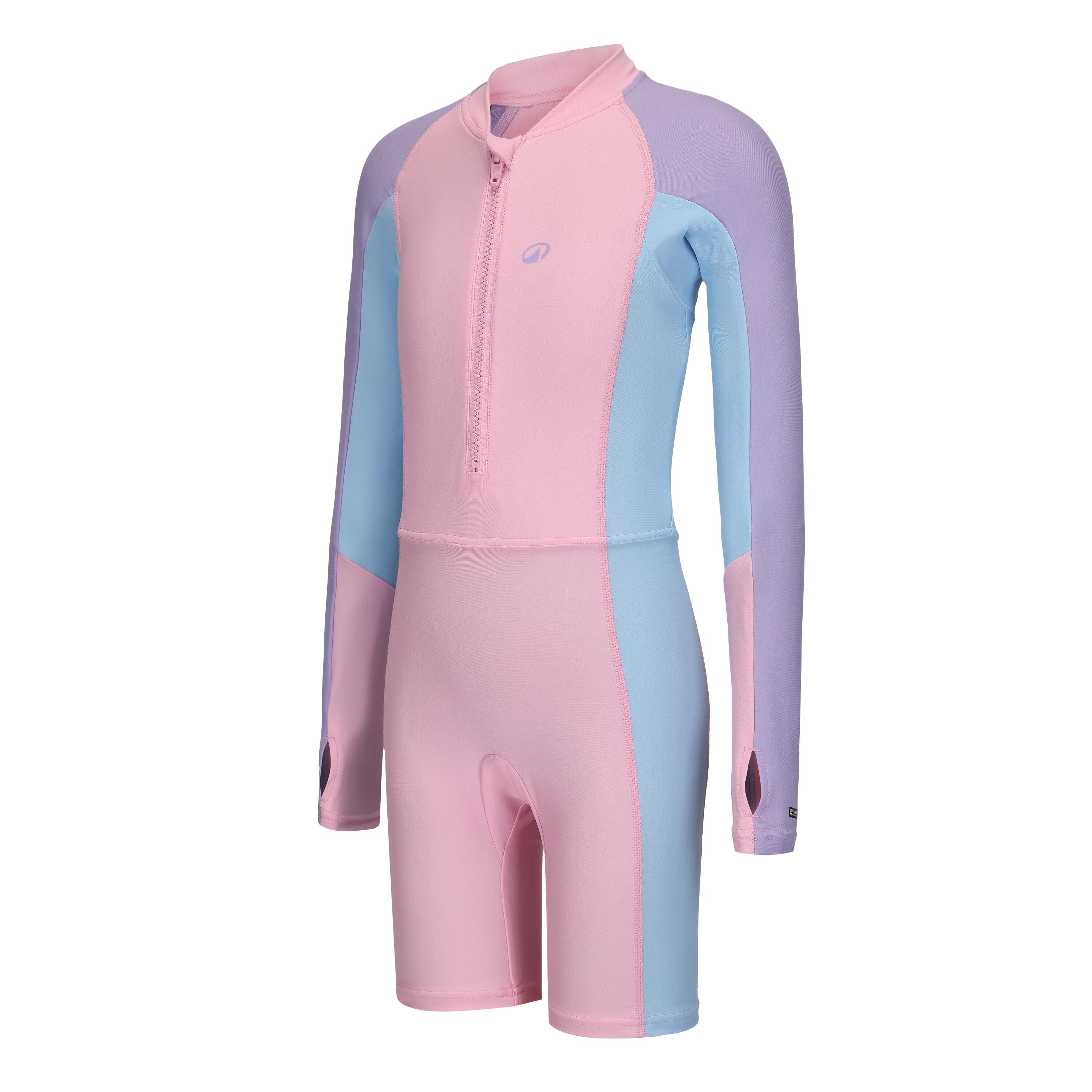 Surfing Girl's one-piece long-sleeve shorty swimsuit SUZY