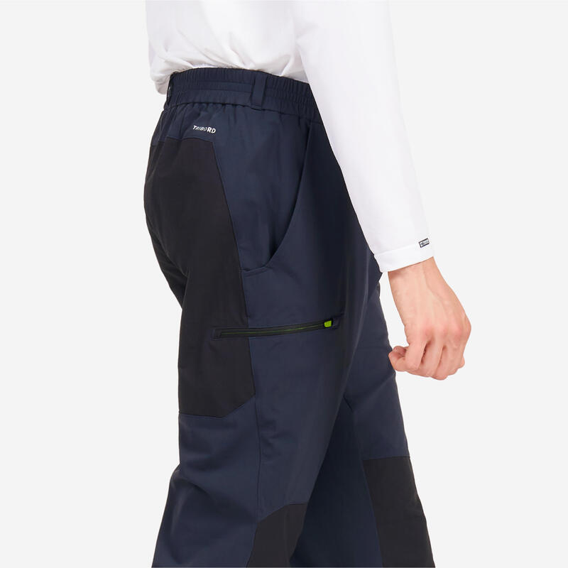 Pantalon hidrofob navigație Sailing 500 Negru-Gri Bărbați
