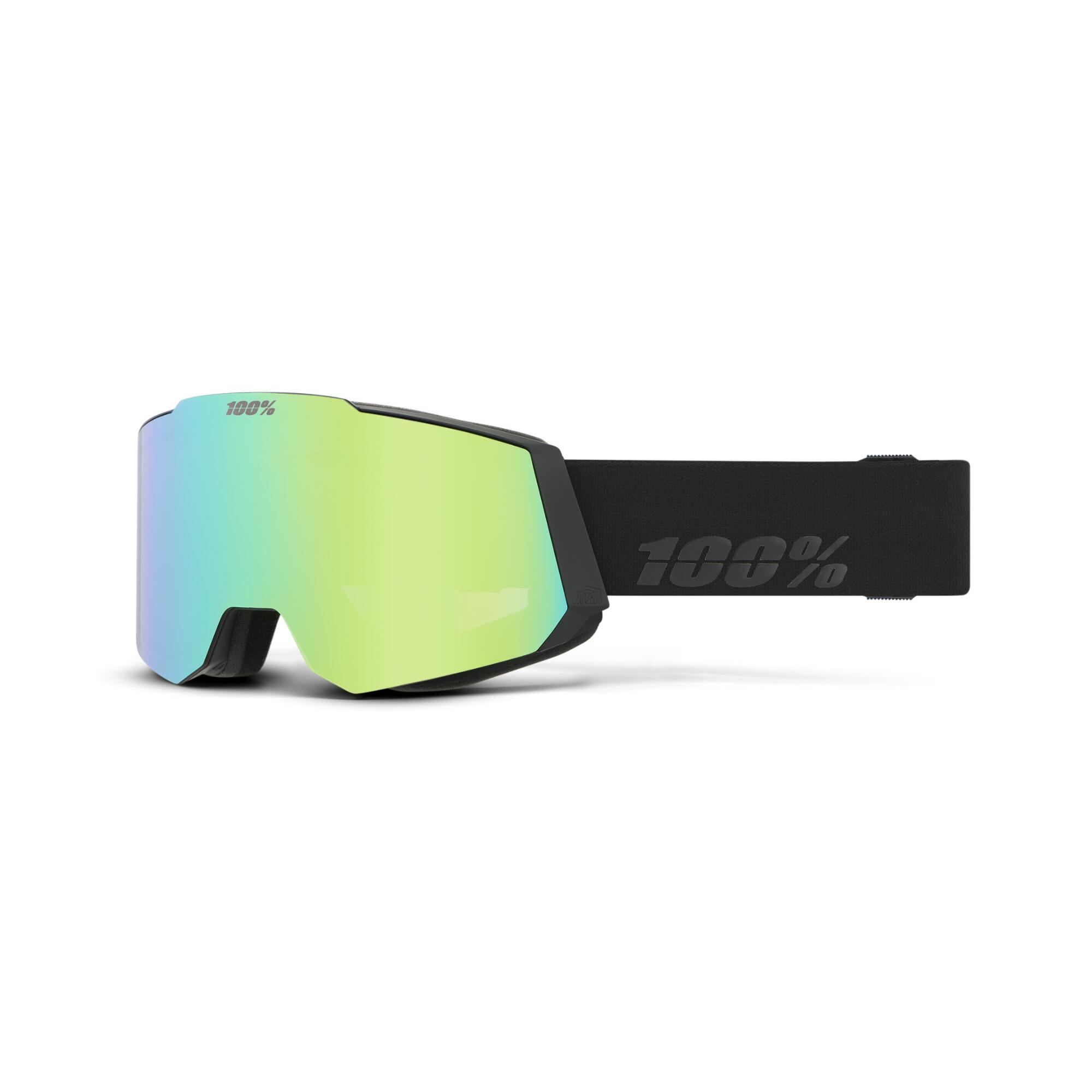 Masque de ski - 100% Snowcraft Noir/Vert Adulte 2/2