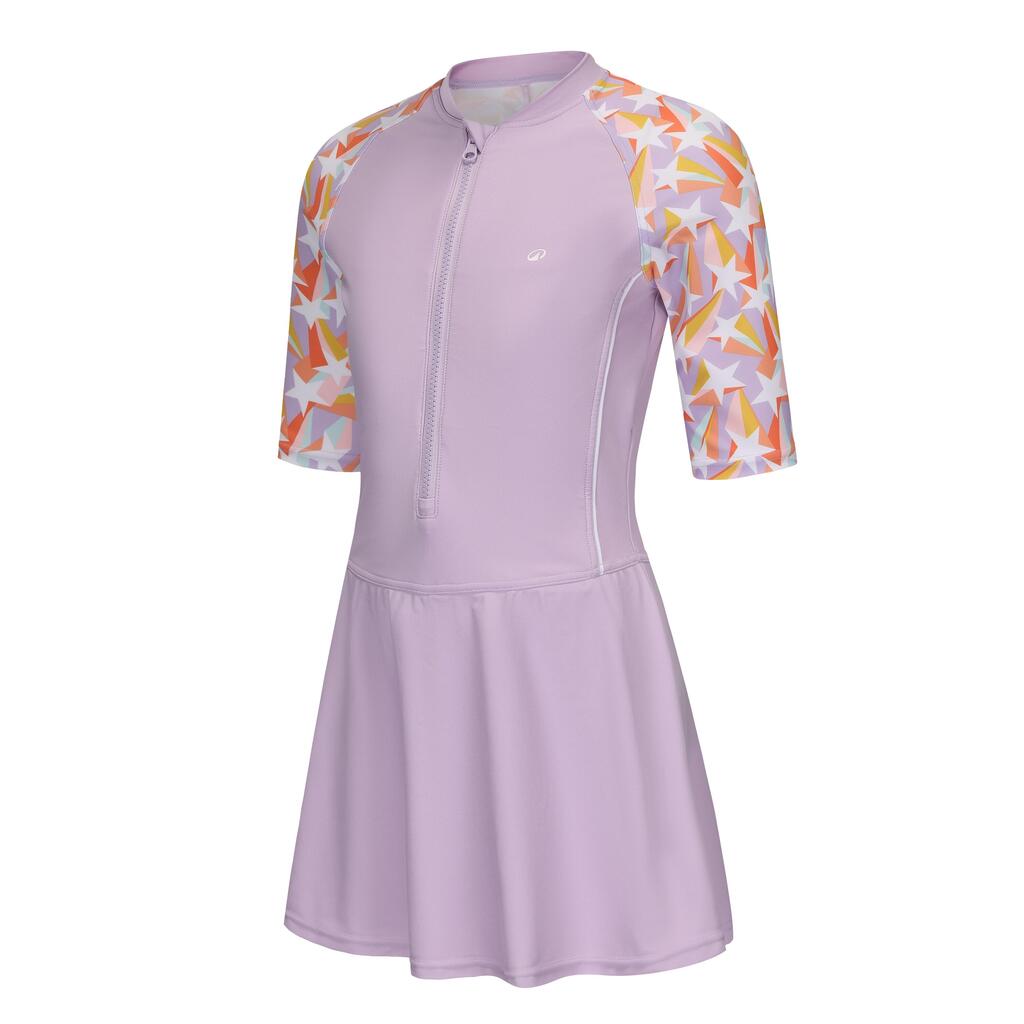 Maillot de bain une pièce GIRL UNA jupe zippée - MAUVE ALL STAR