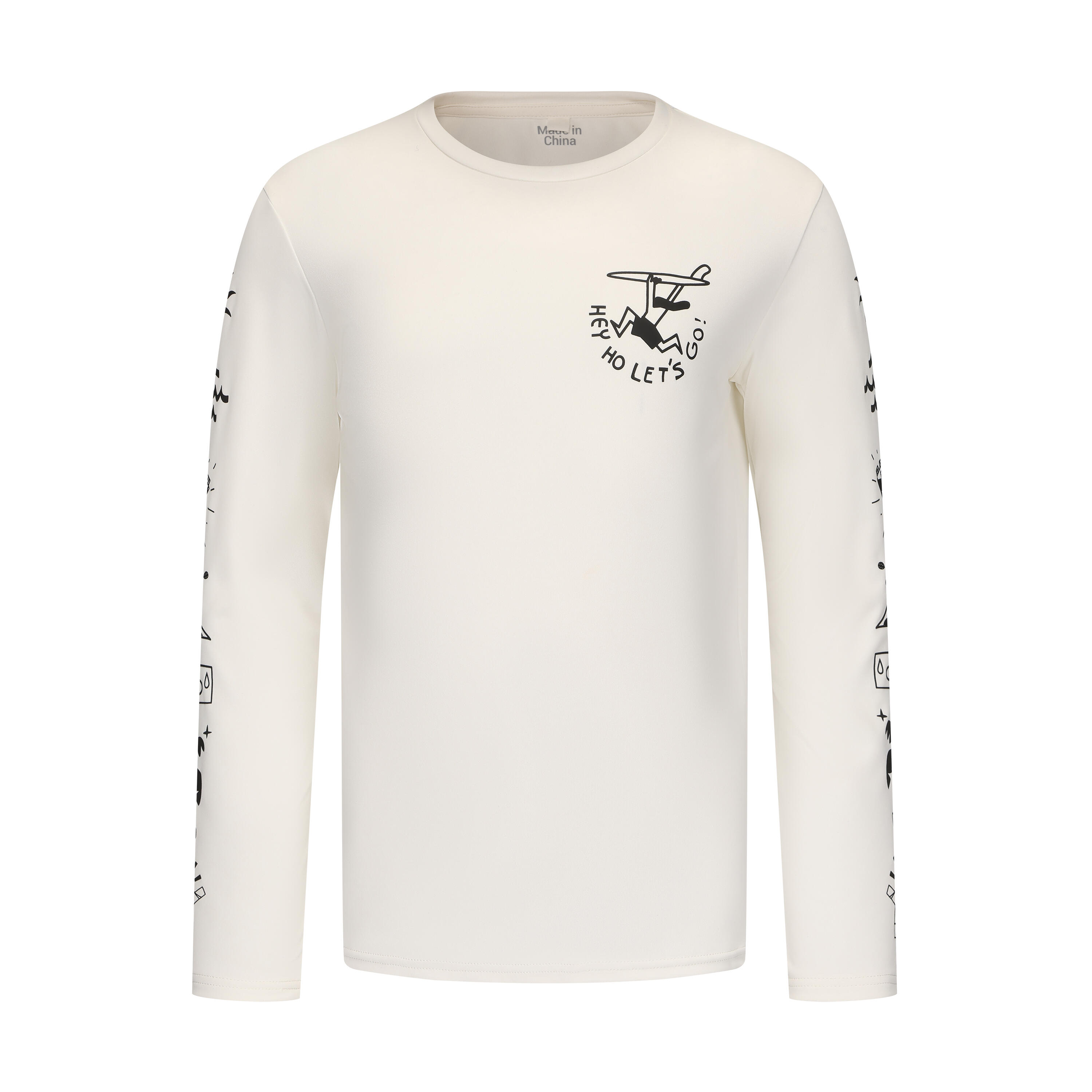 Kids’ Long-Sleeved Surfing Rash Guard, 100 - OLAIAN