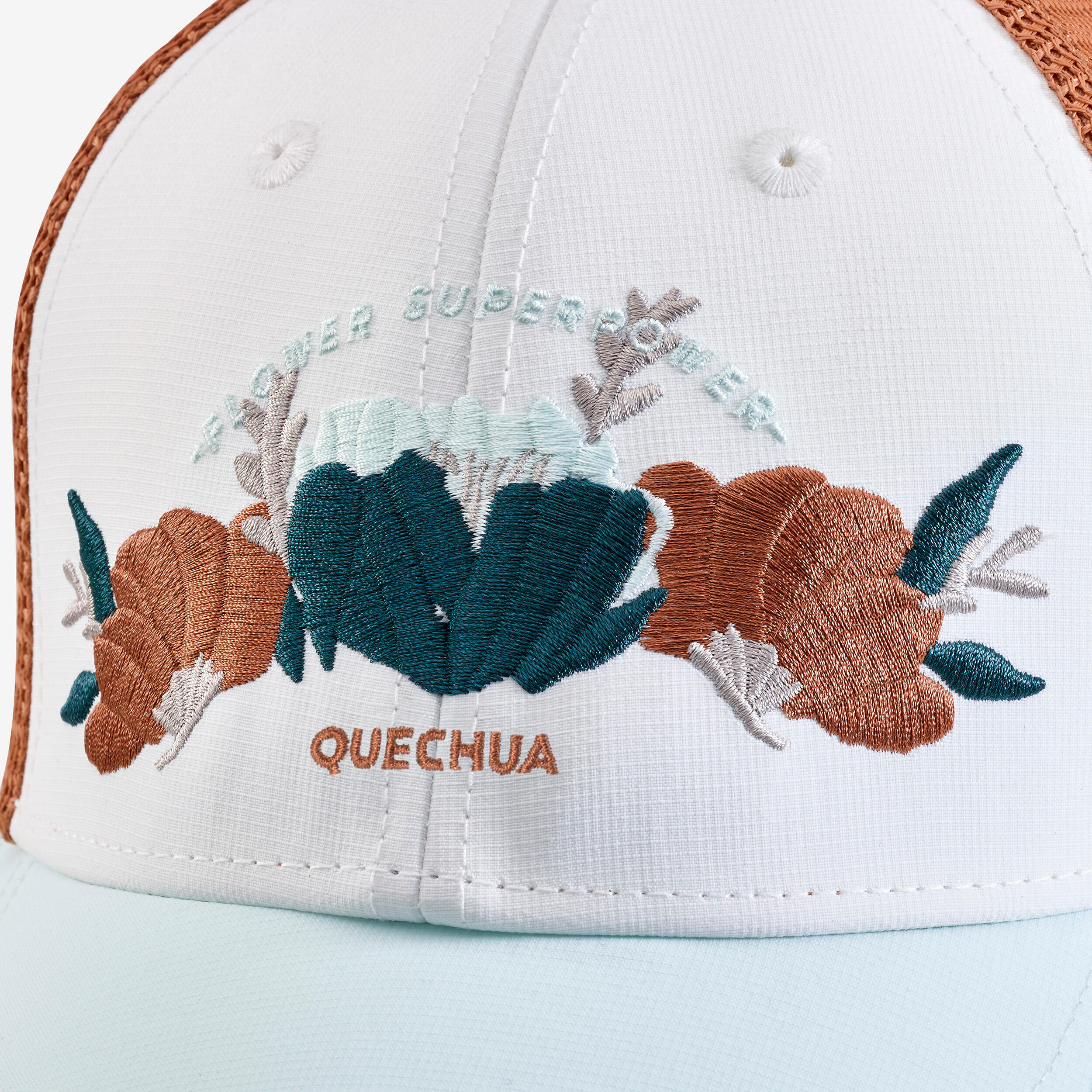 Kids’ Trucker hiking cap MH500, 7-15 years - White