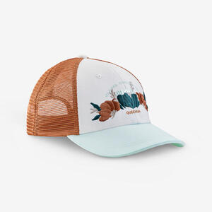 Gorra de senderismo 7-15 años niños, MH500 Trucker blanco