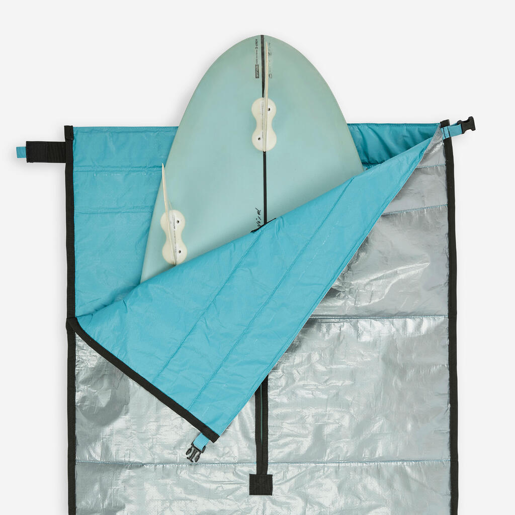 Housse surf 500 ajustable - Boardbag 1 planche 7'3 à 9'4