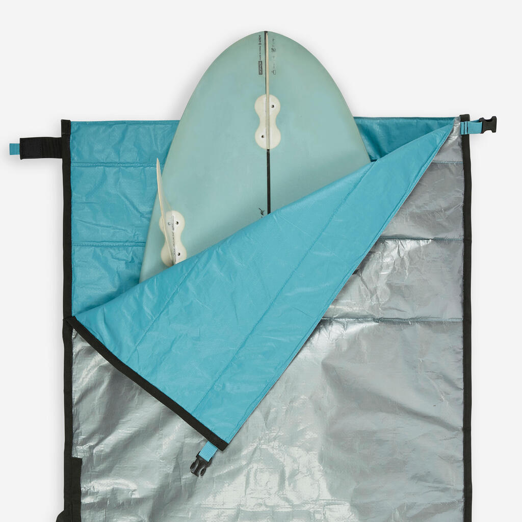 Housse surf 500 ajustable - Boardbag 1 planche 5'4 à 7'2