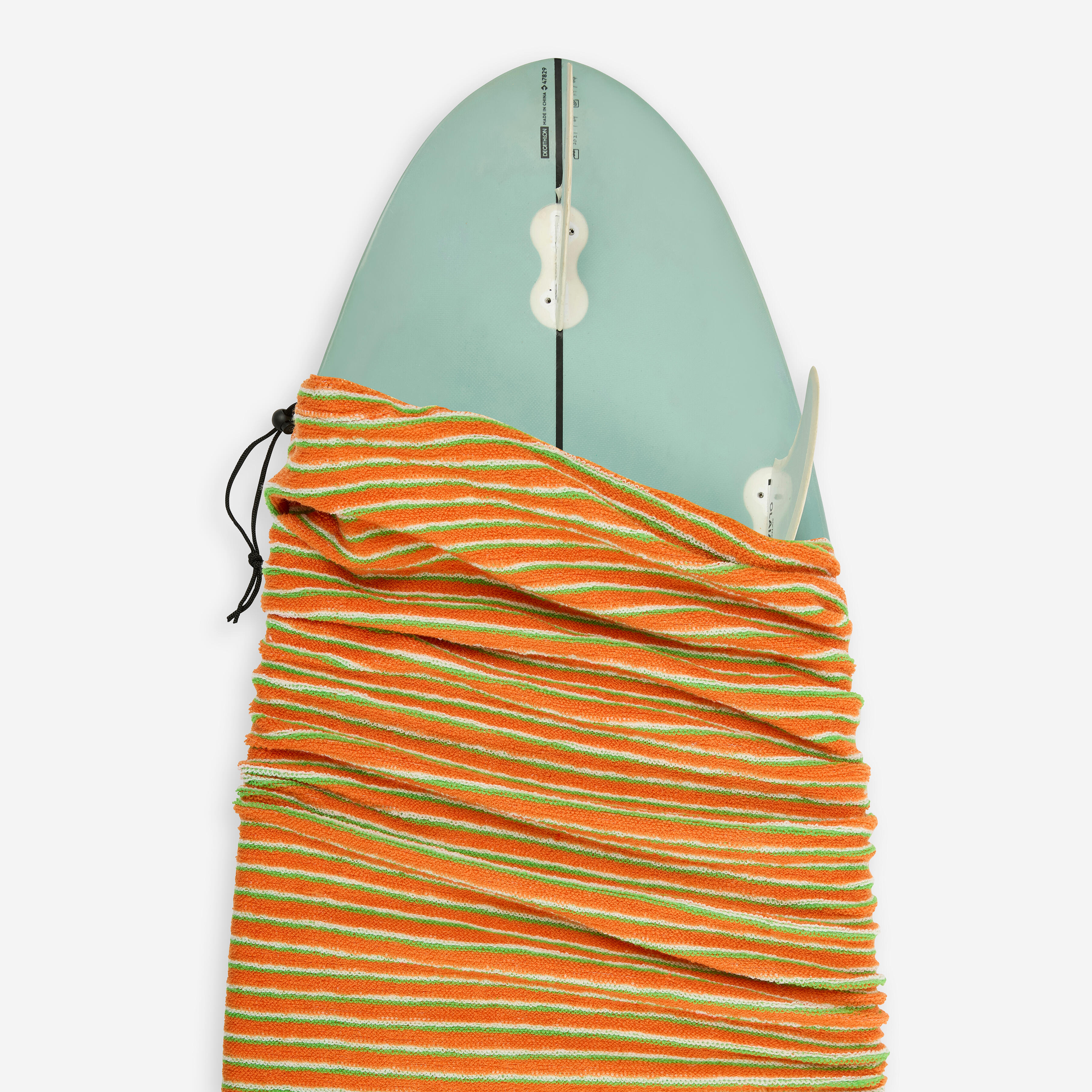 SURFSYSTEM Látkový obal na surf 6'0 typu Shortboard oranžovo-zelený bez · záber 5