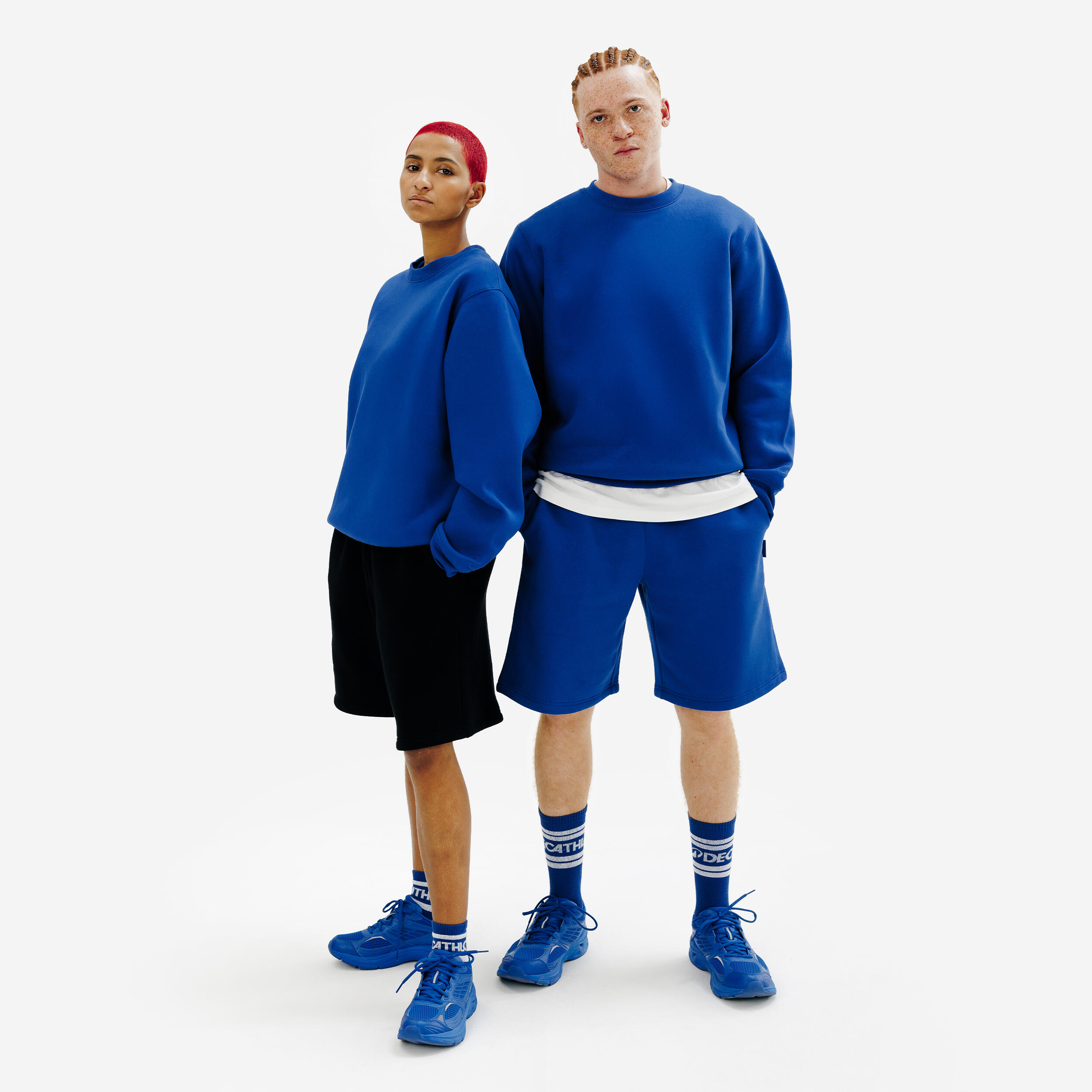 Uniseks sweater met ronde hals Elementals blauw 2/7