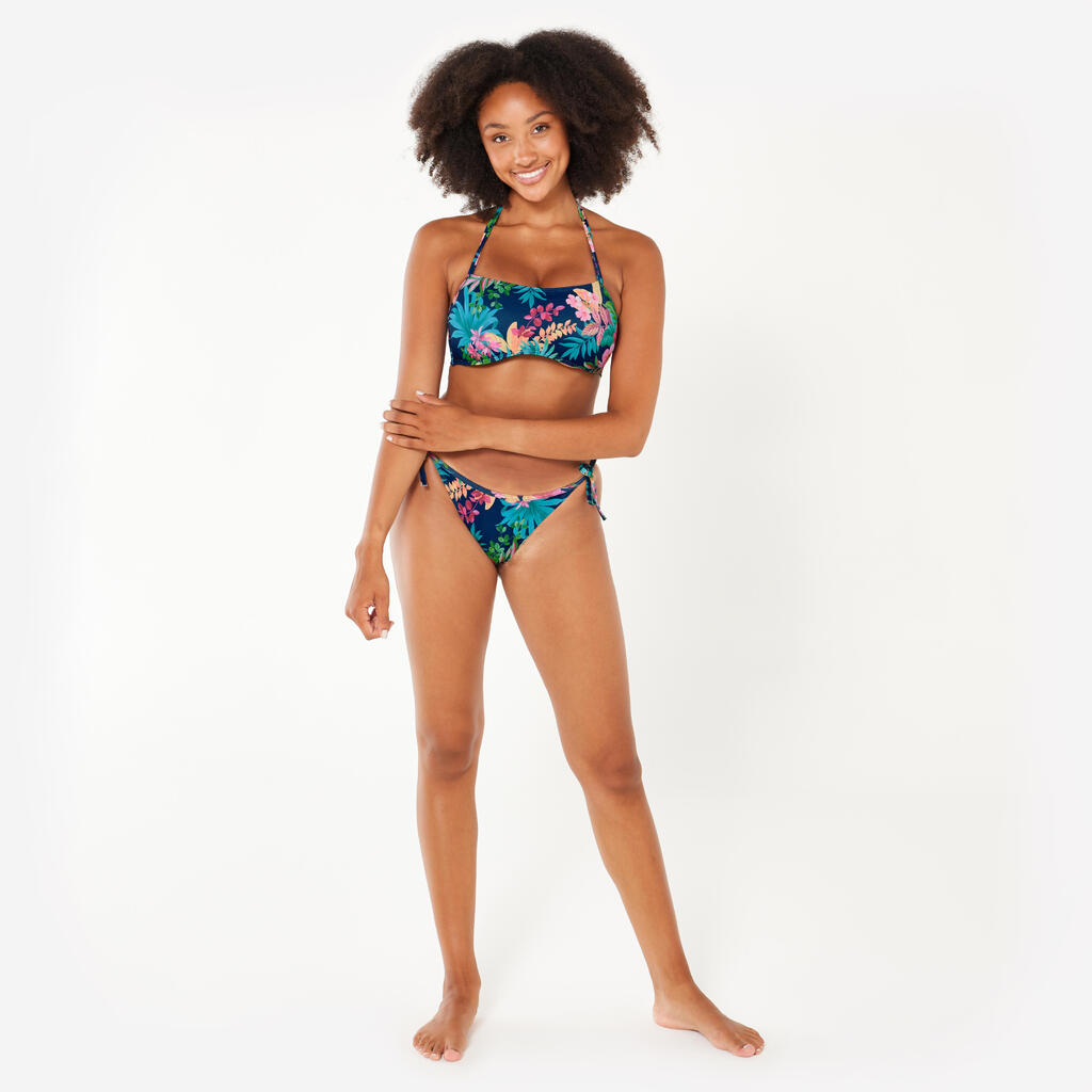 Haut de maillot de bain bandeau surf Femme - Laura borabora bleu