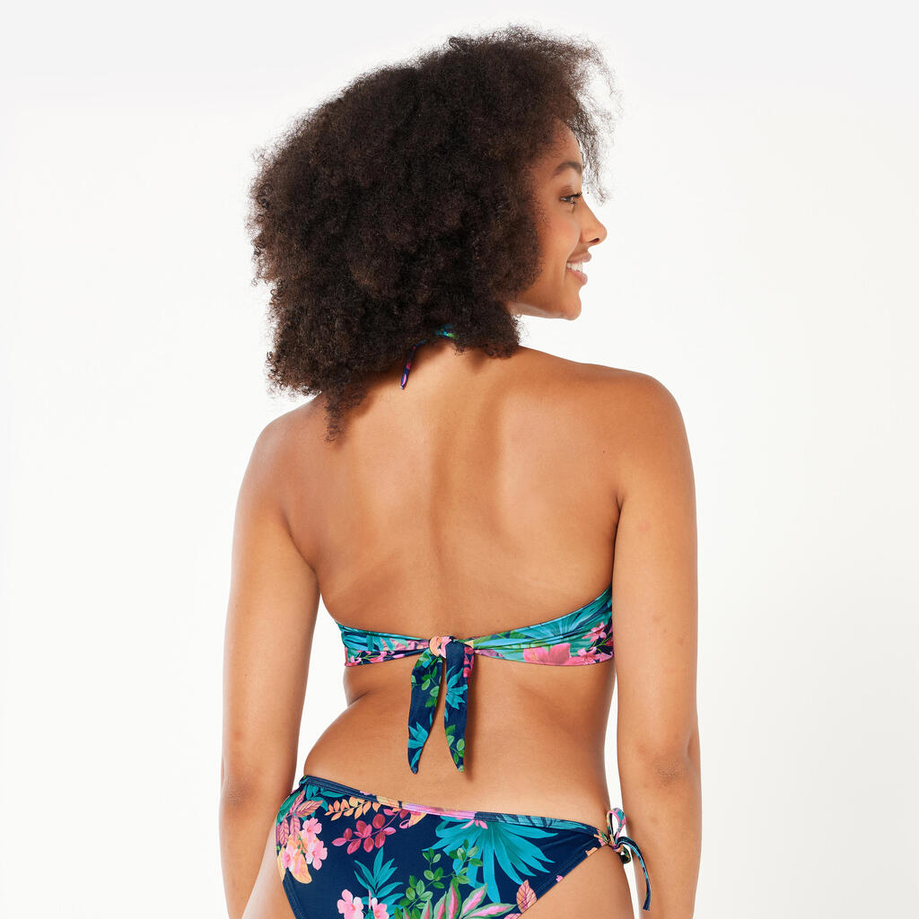 Haut de maillot de bain bandeau surf Femme - Laura borabora bleu