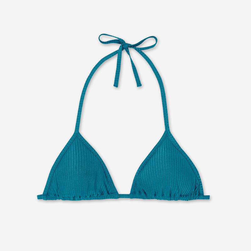 Kadın Çıkarılabilir Pedli Üçgen Bikini Üstü - Mavi - MAE