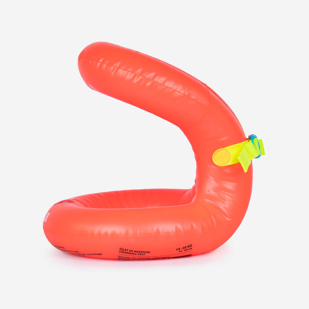 Gilet de natation gonflable 19-30 kg - orange