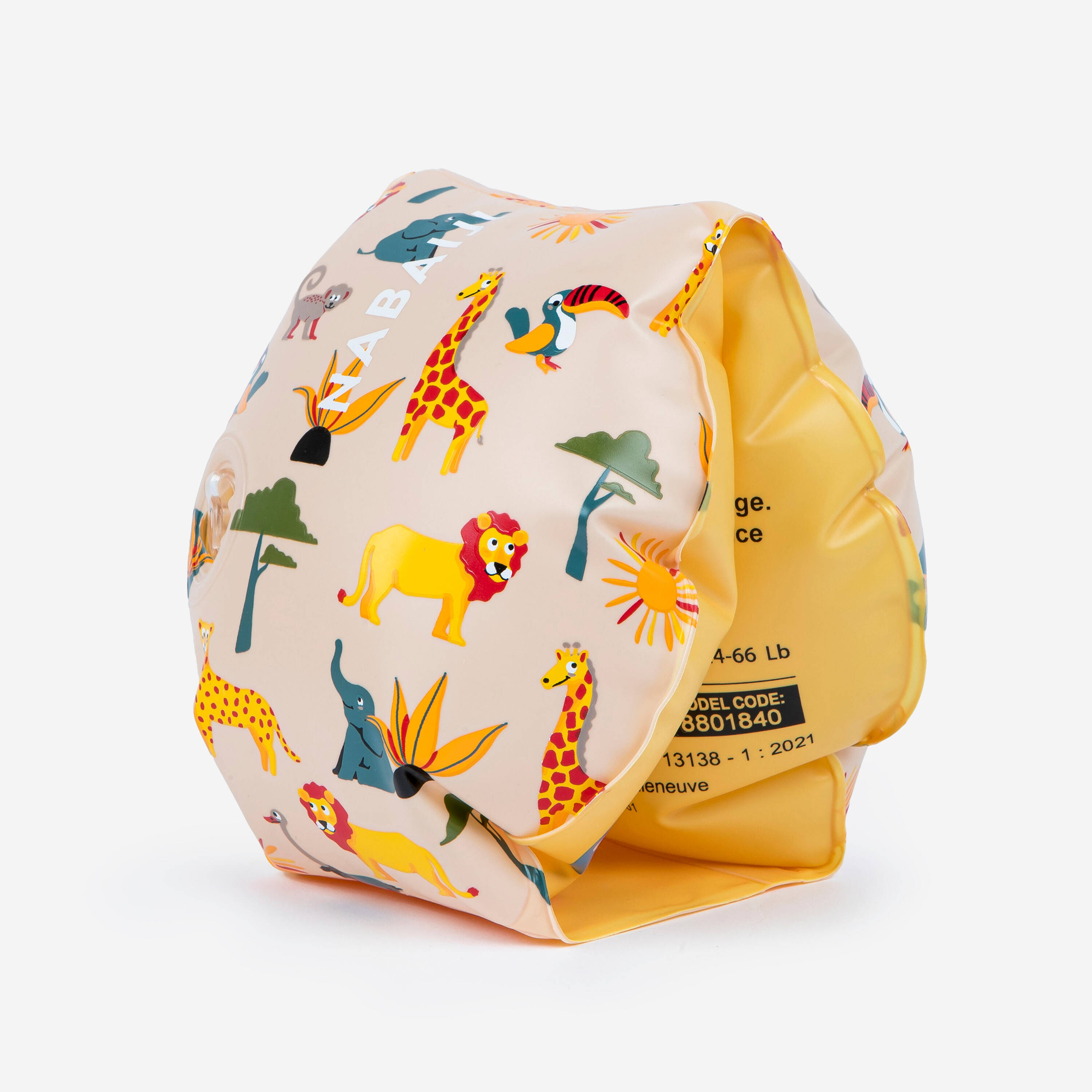 Kids Pool Armbands 11-30 Kg Fun & Comfortable SAVANE Beige Print -  2