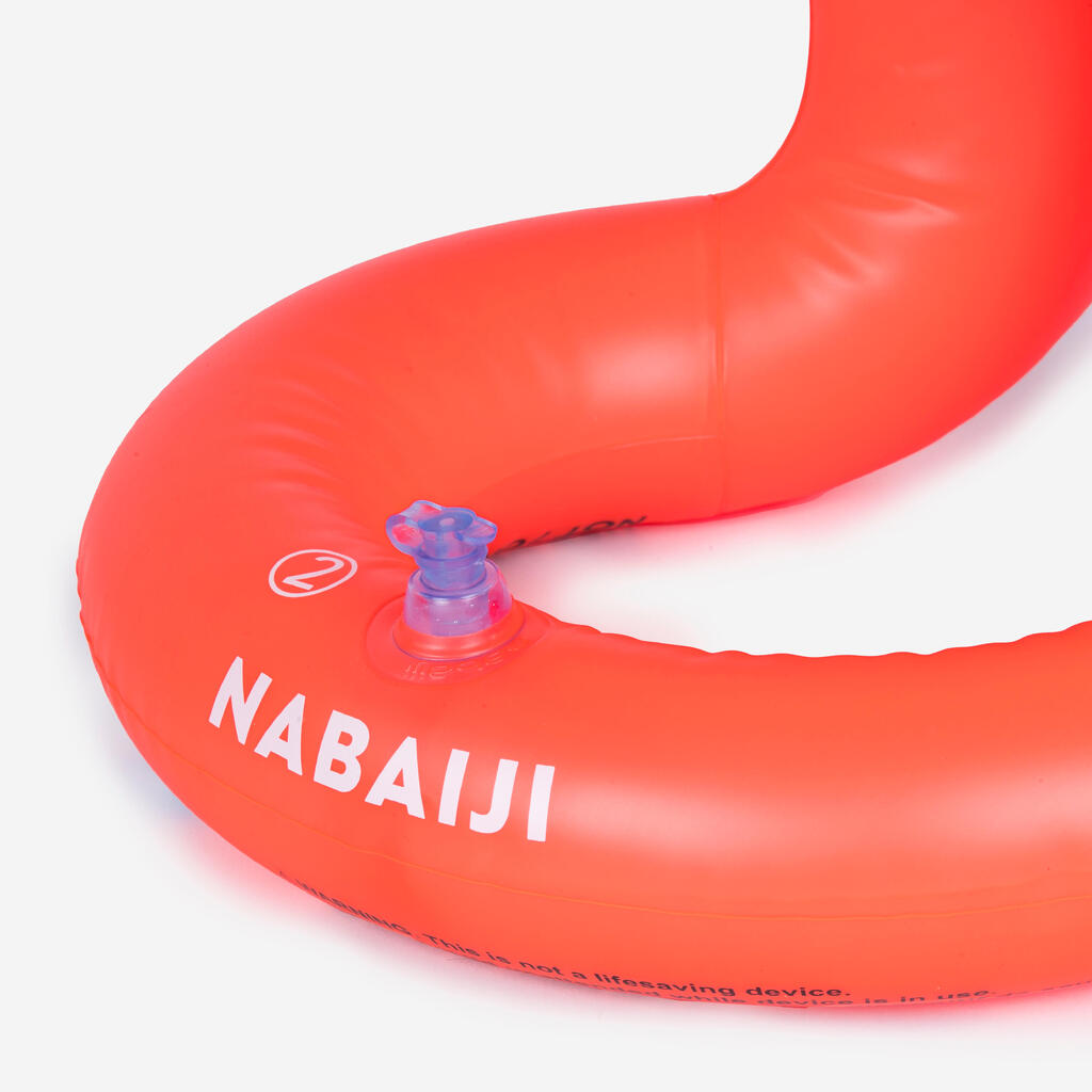 Nacken-Schwimmweste aufblasbar Kinder 19–30 kg orange