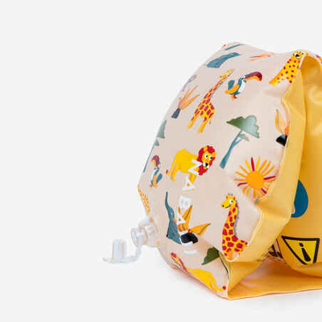 Kids pool armbands 11-30 kg "SAVANE" beige print
