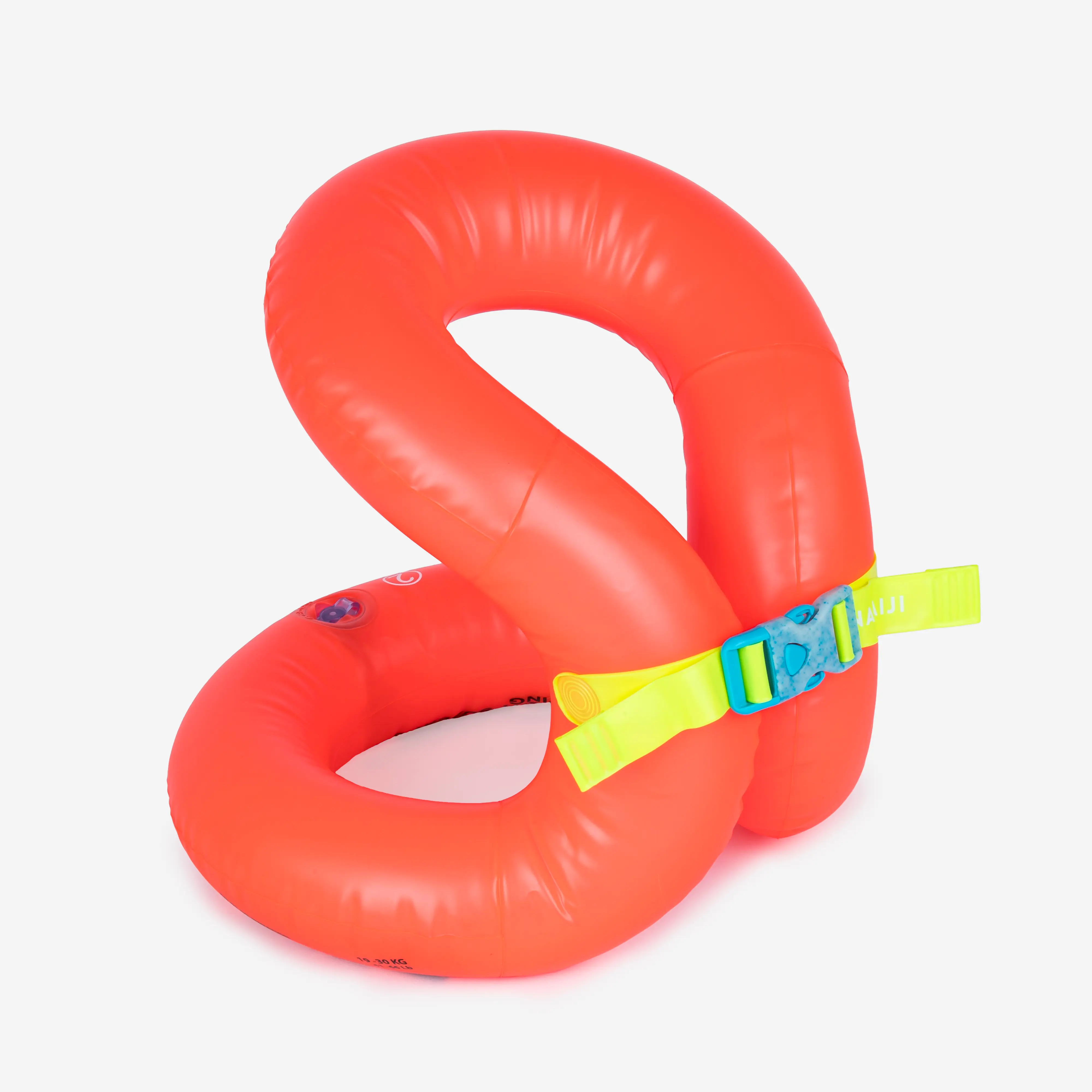 Chaleco flotador para niños inflable naranjo con cinturón