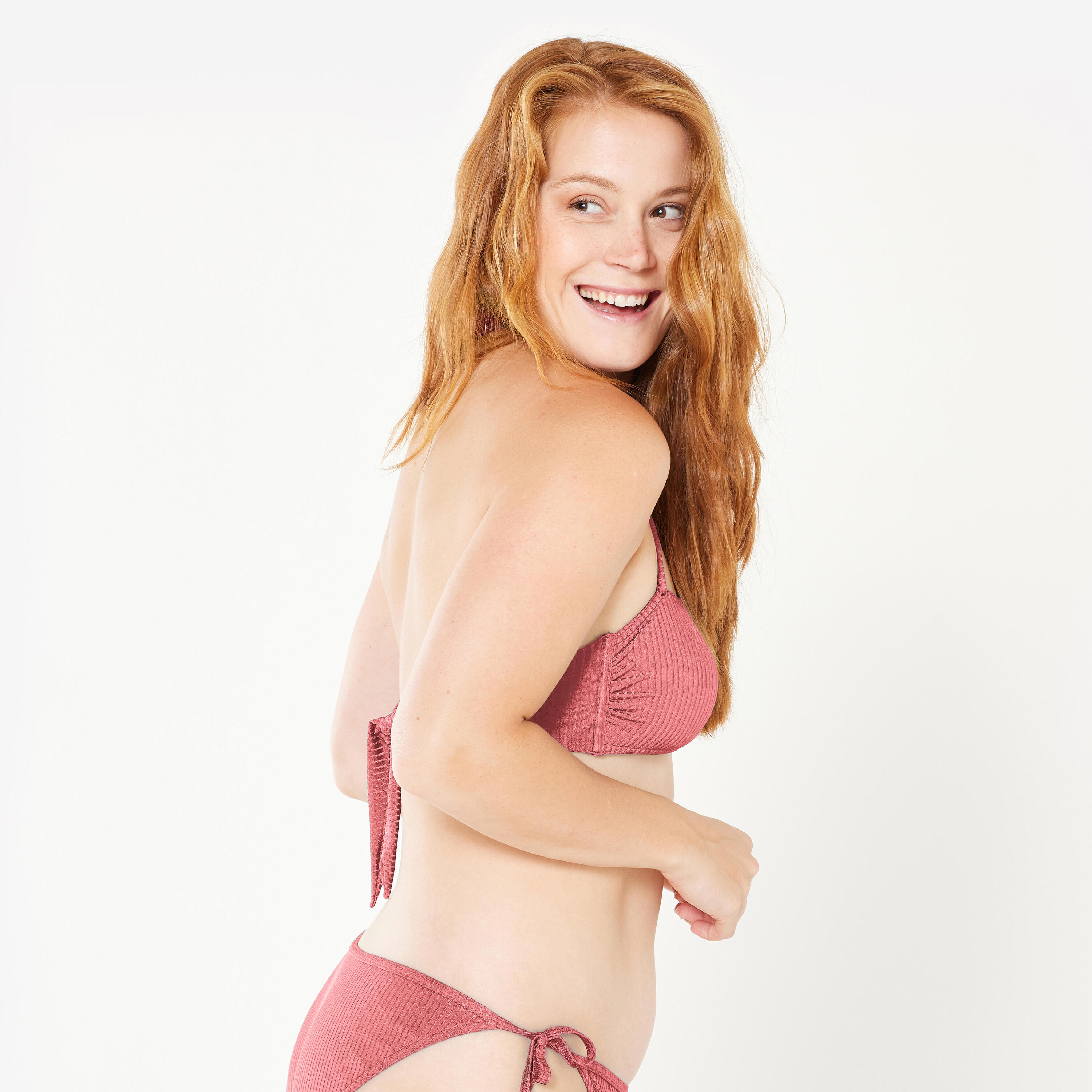 Costume top LAURA fascia rosa 3/6