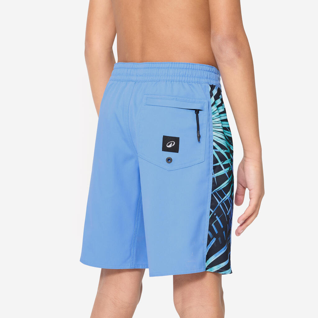 Boardshorts Surfen Jungen 900 Band blau