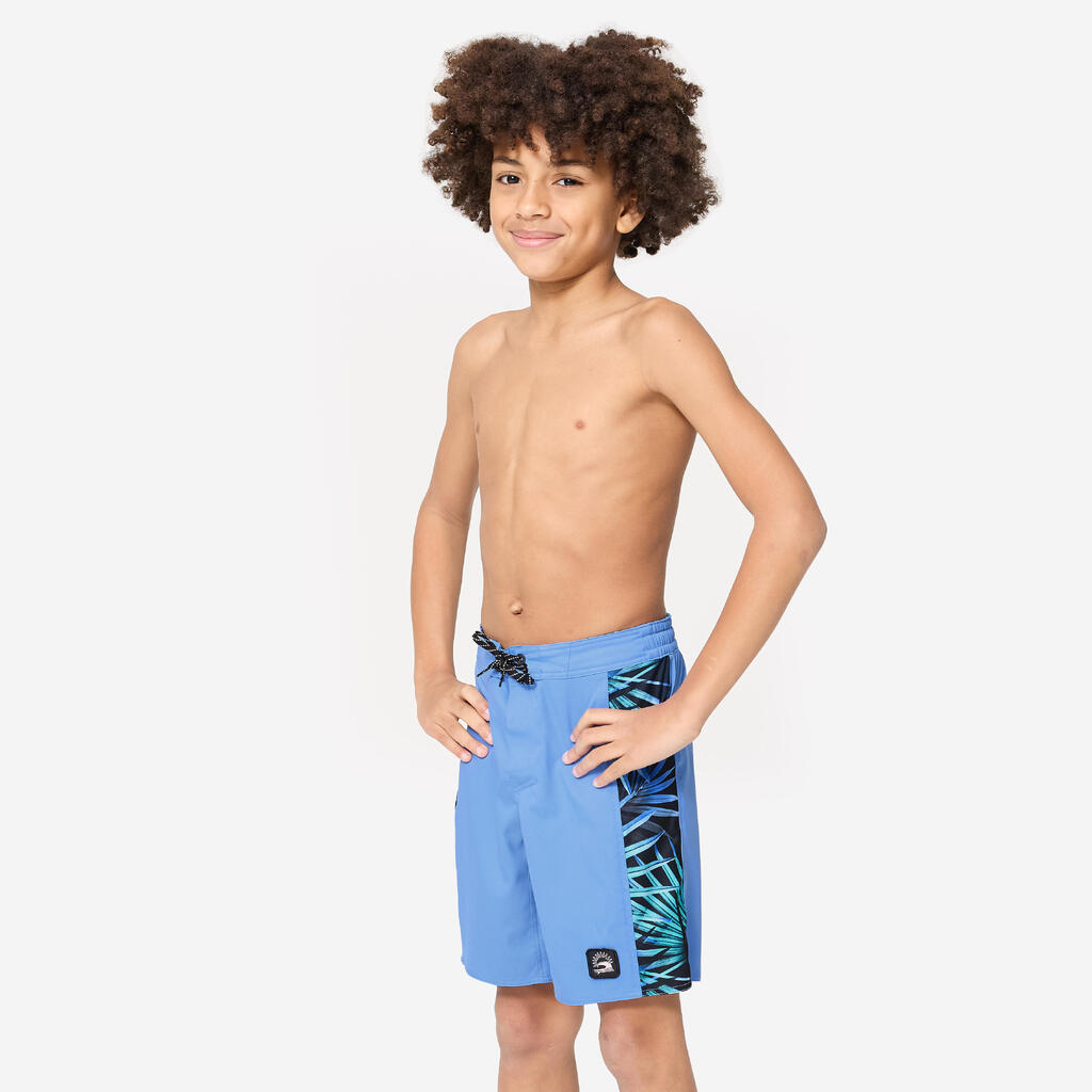Boardshorts Surfen Jungen 900 Band blau